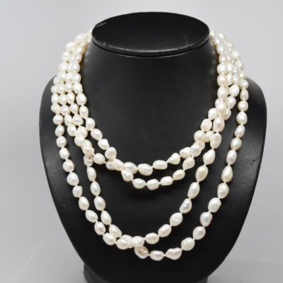 Cultured Pearl Rope Necklace