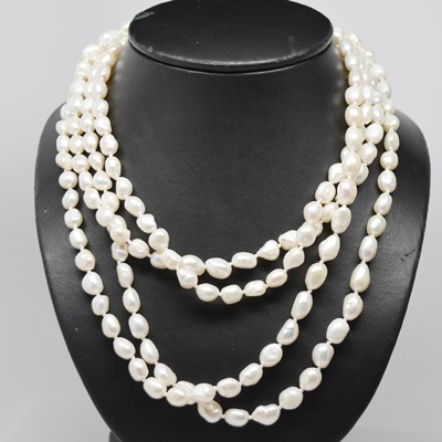 Cultured Pearl Rope Necklace