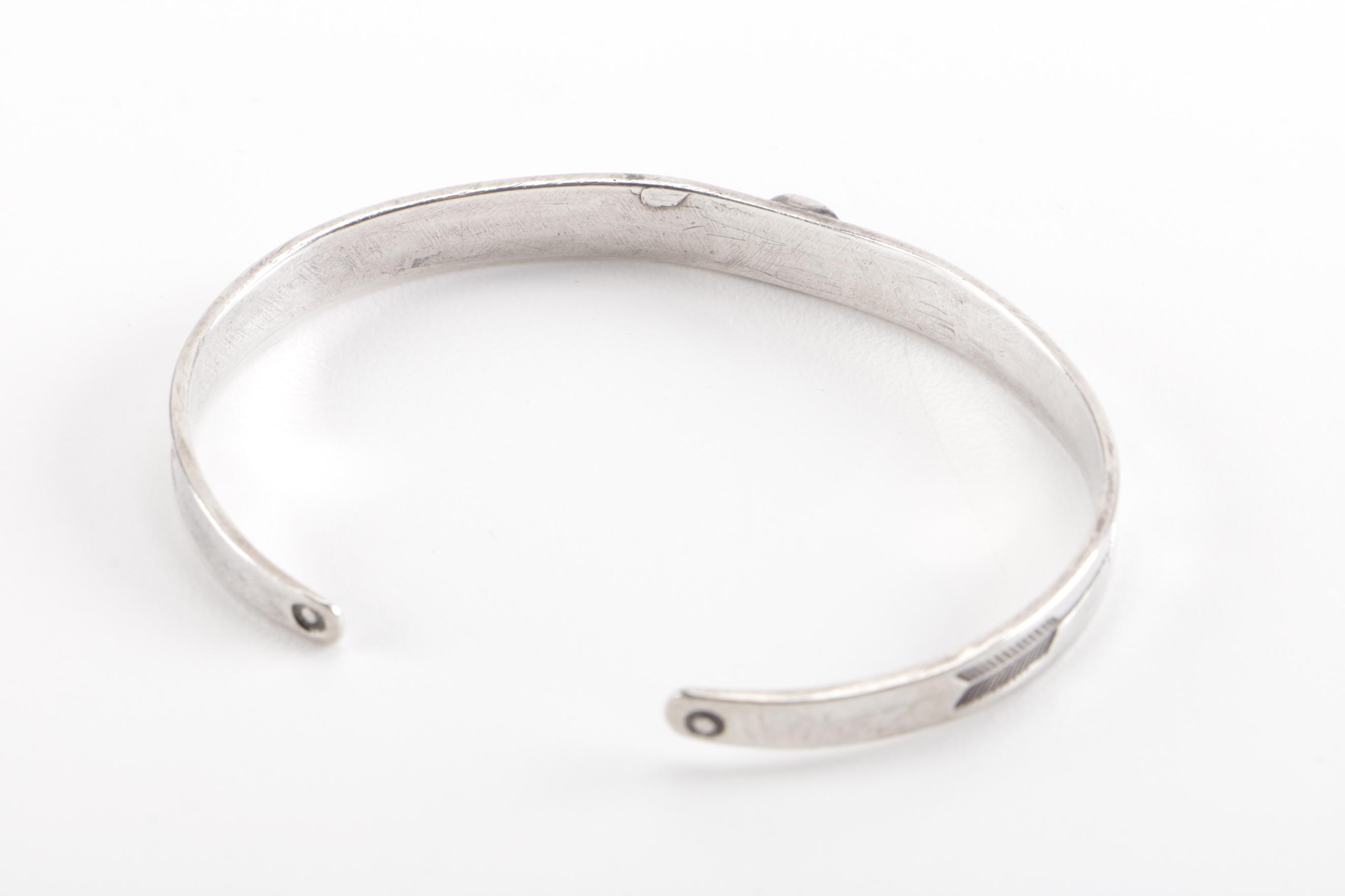 Sterling Silver Cuff Bracelets With Turquoise