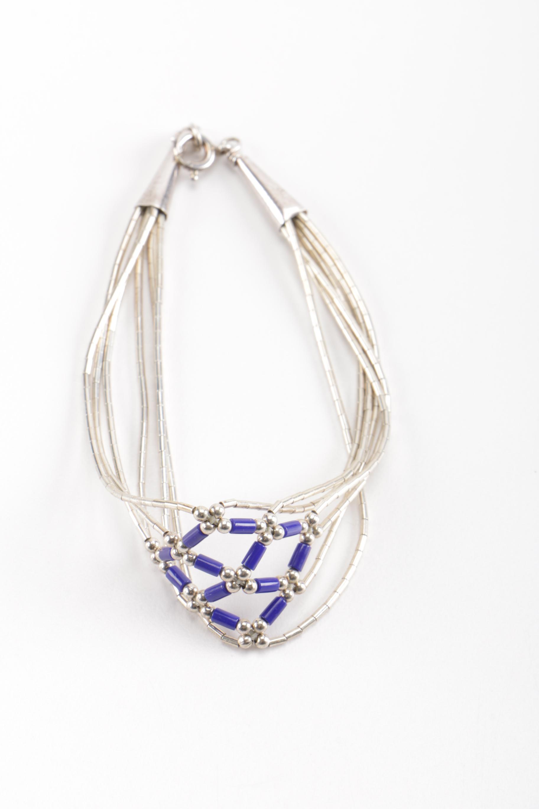 Sterling Silver Cuff Bracelets With Turquoise