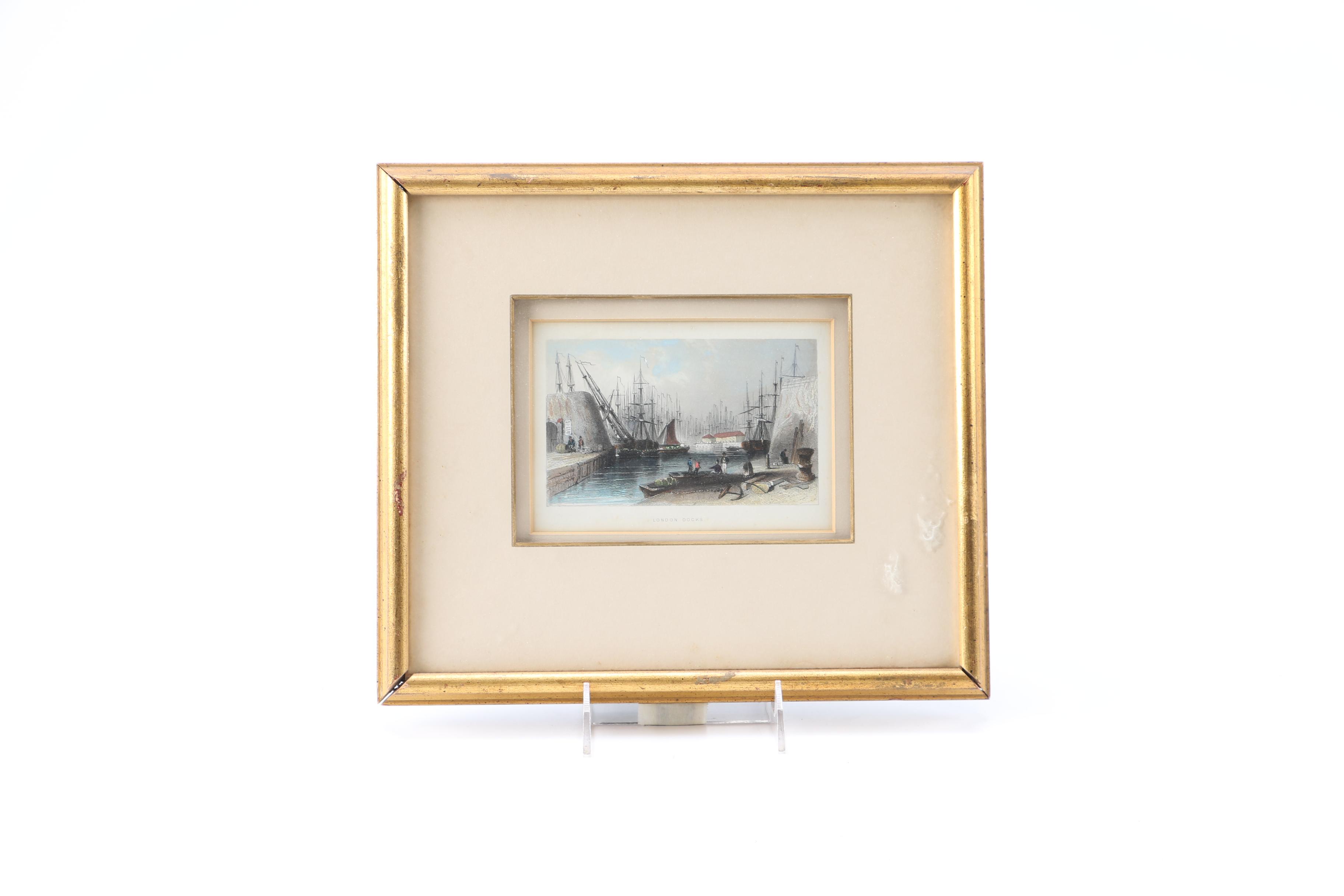 Pair of Antique Hand-Colored Engravings of London Scenes