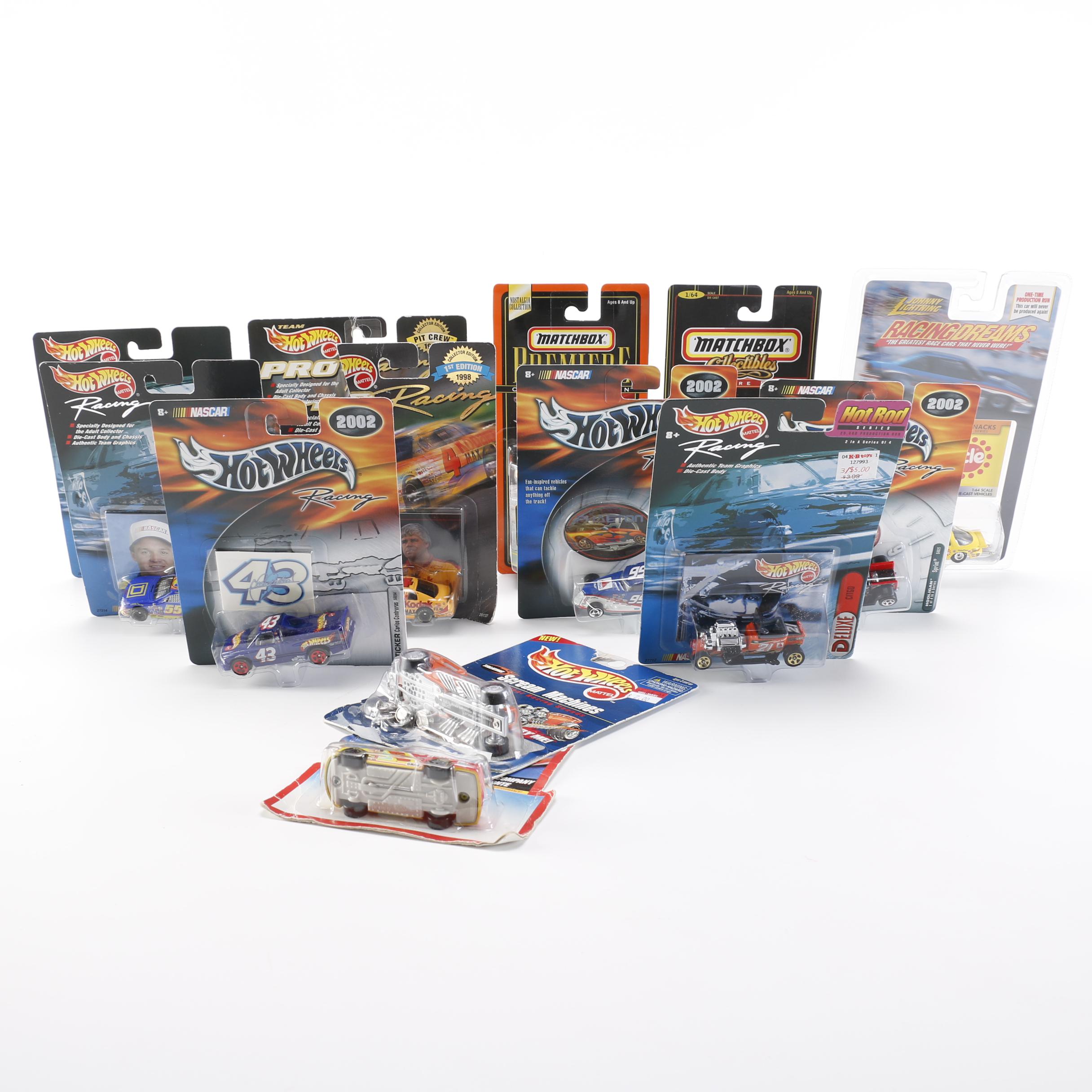 Collection of 1:64 Die-Cast Cars Including Hot Wheels, Matchbox and Johnny Lightning