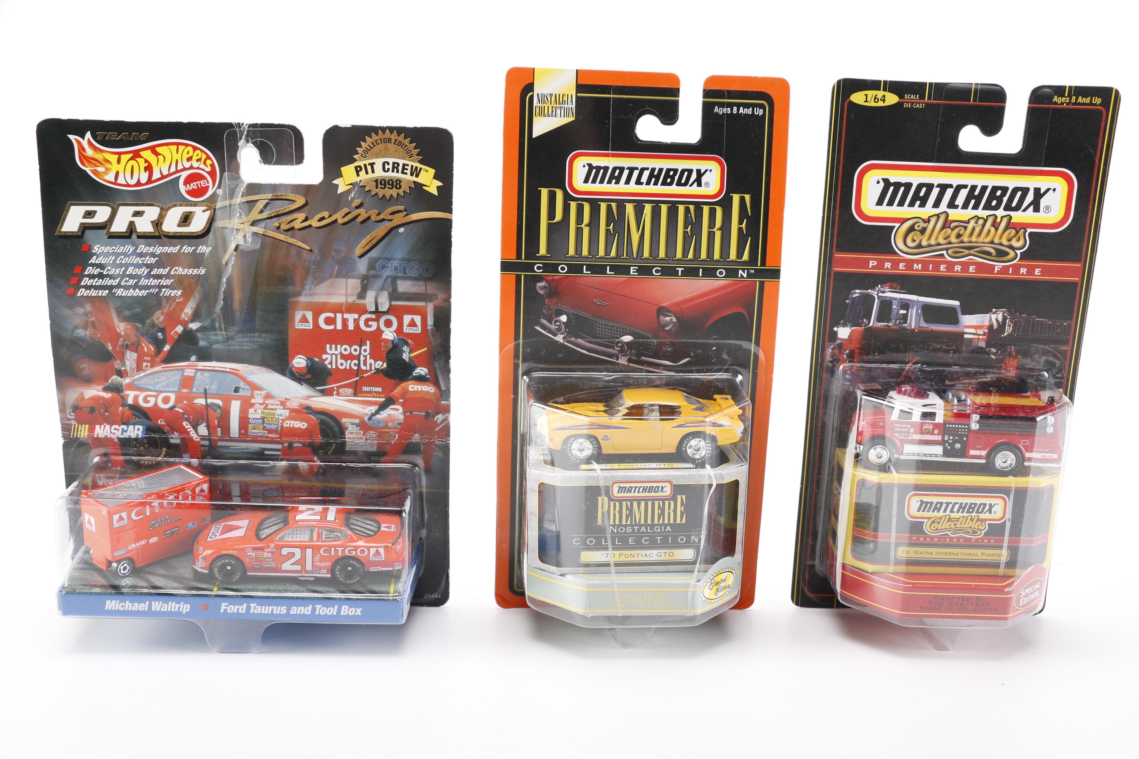 Collection of 1:64 Die-Cast Cars Including Hot Wheels, Matchbox and Johnny Lightning