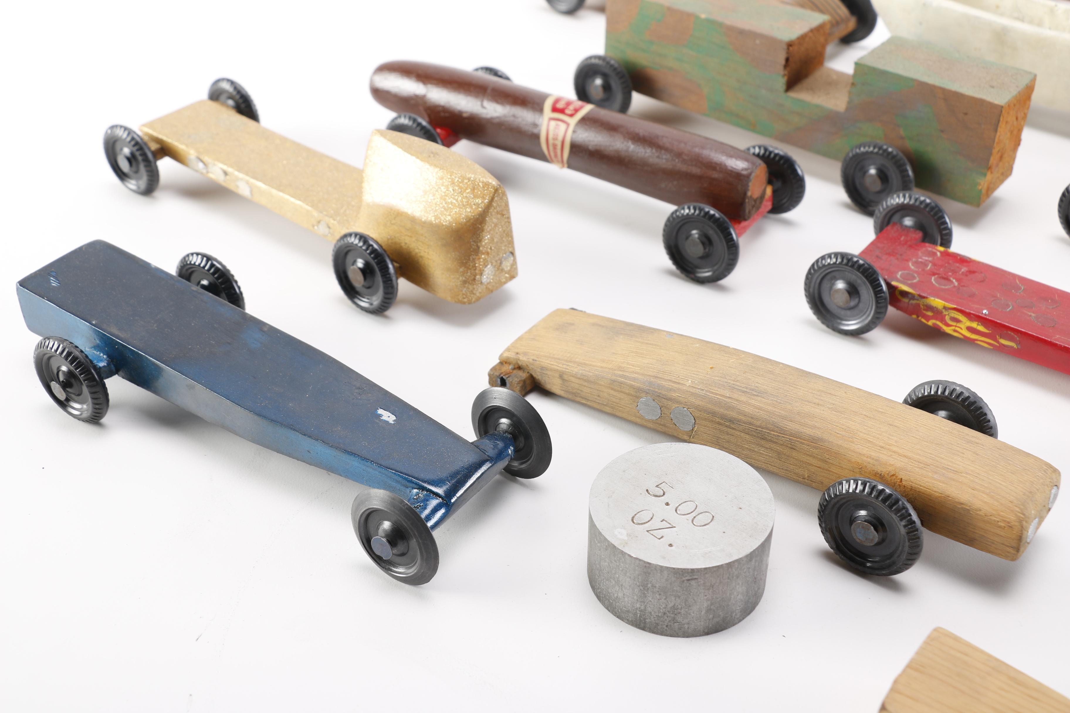Pinewood Derby Car Collection and accessories