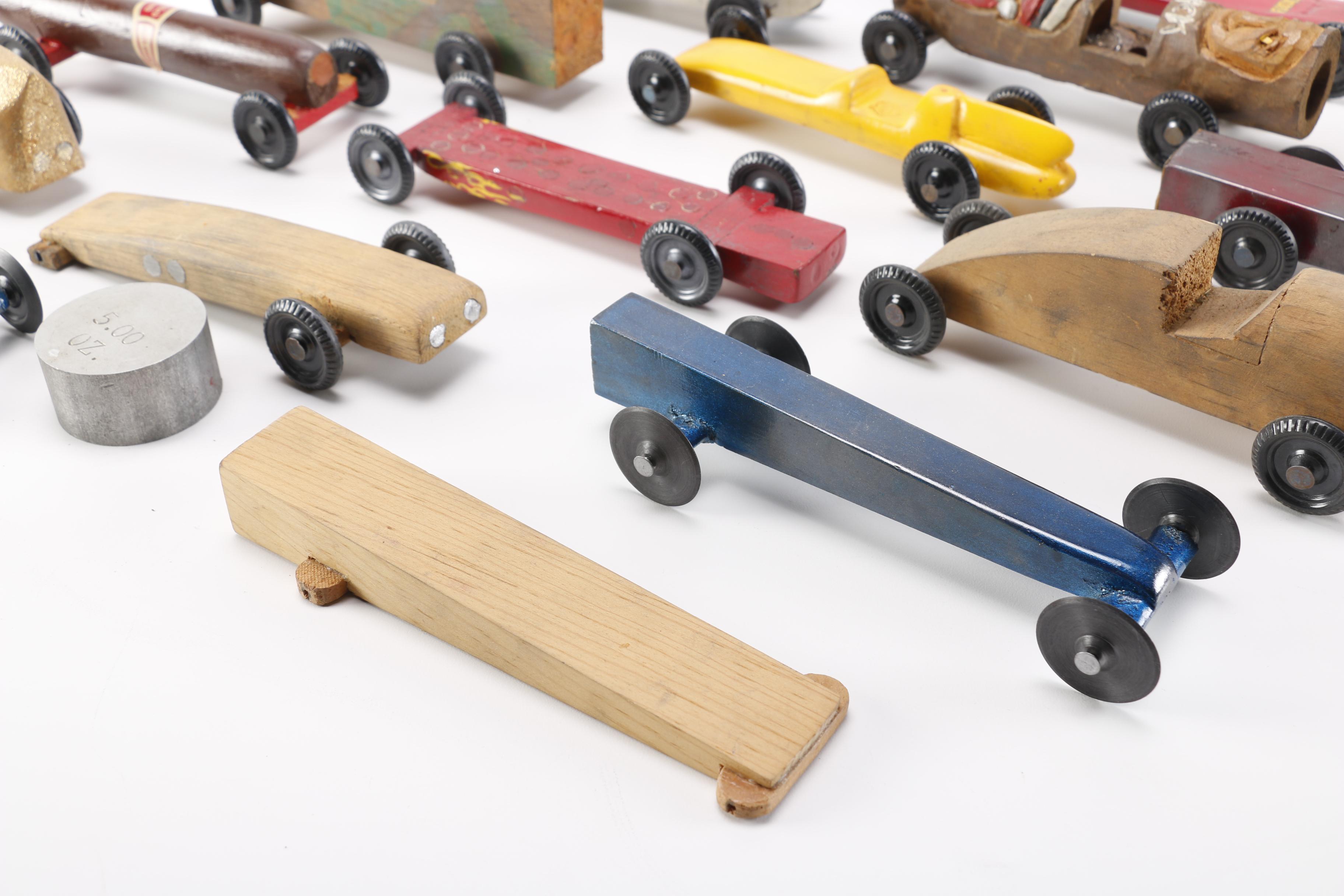 Pinewood Derby Car Collection and accessories