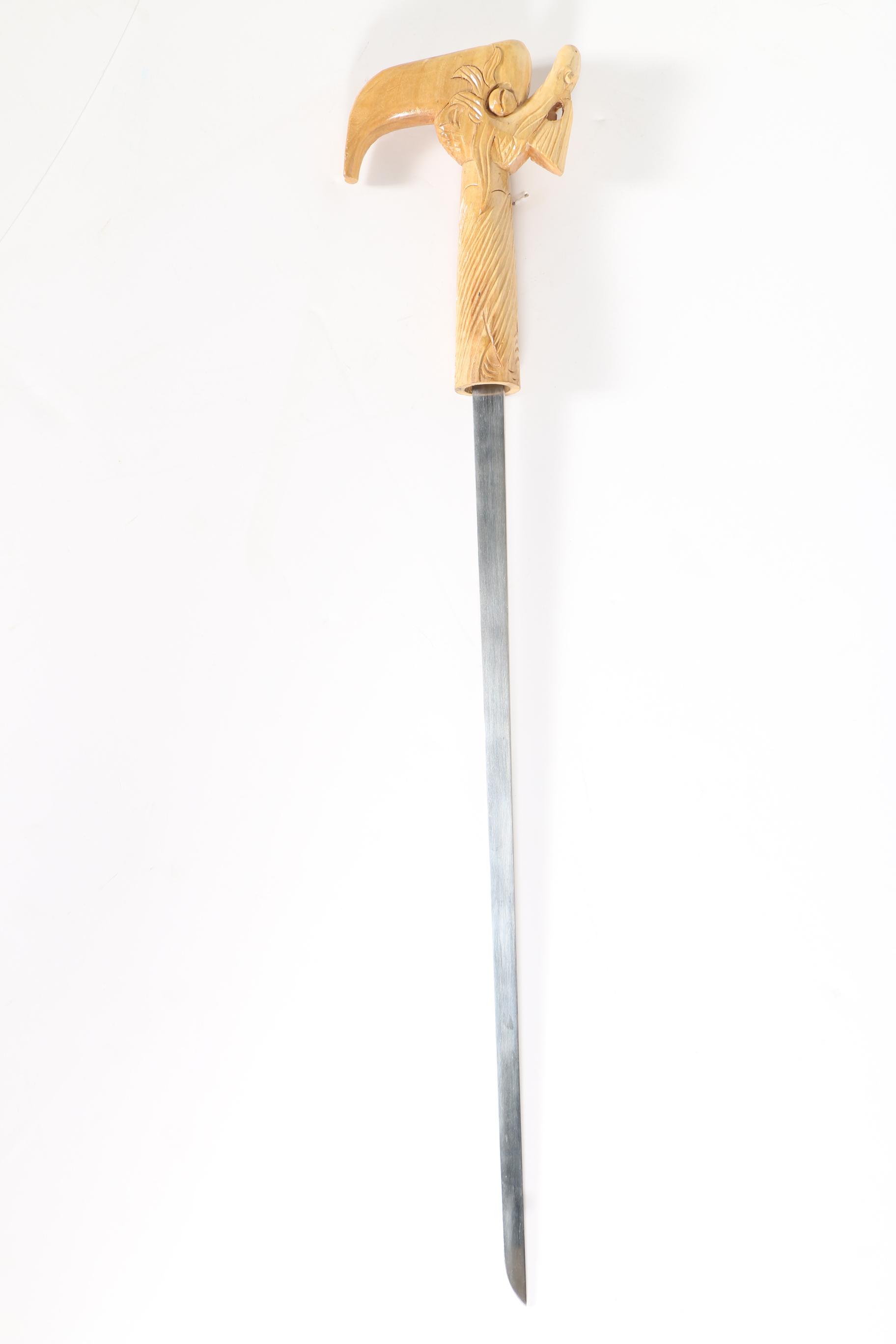 Wooden and Metallic Canes Including Sword Cane