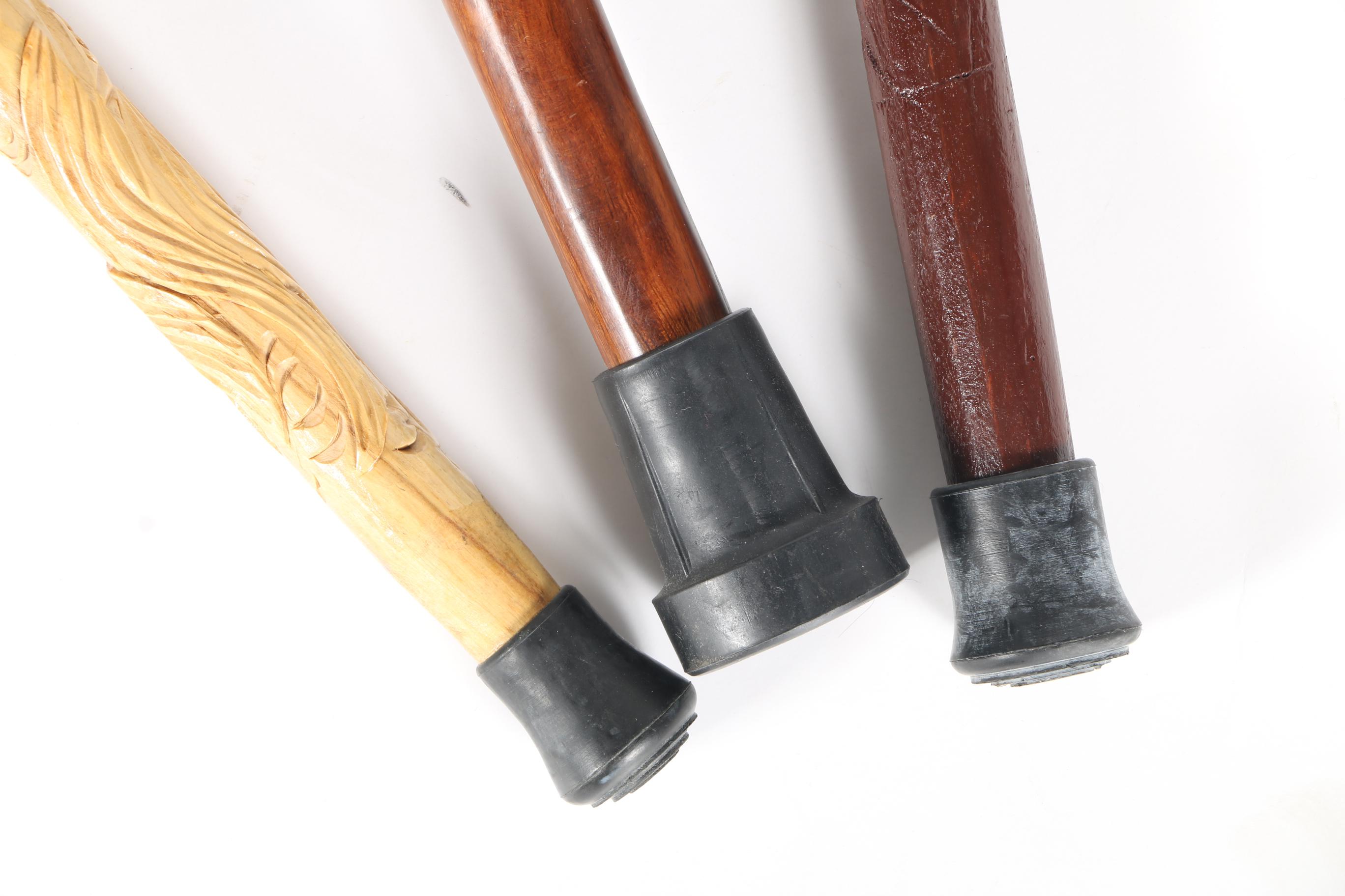 Wooden and Metallic Canes Including Sword Cane