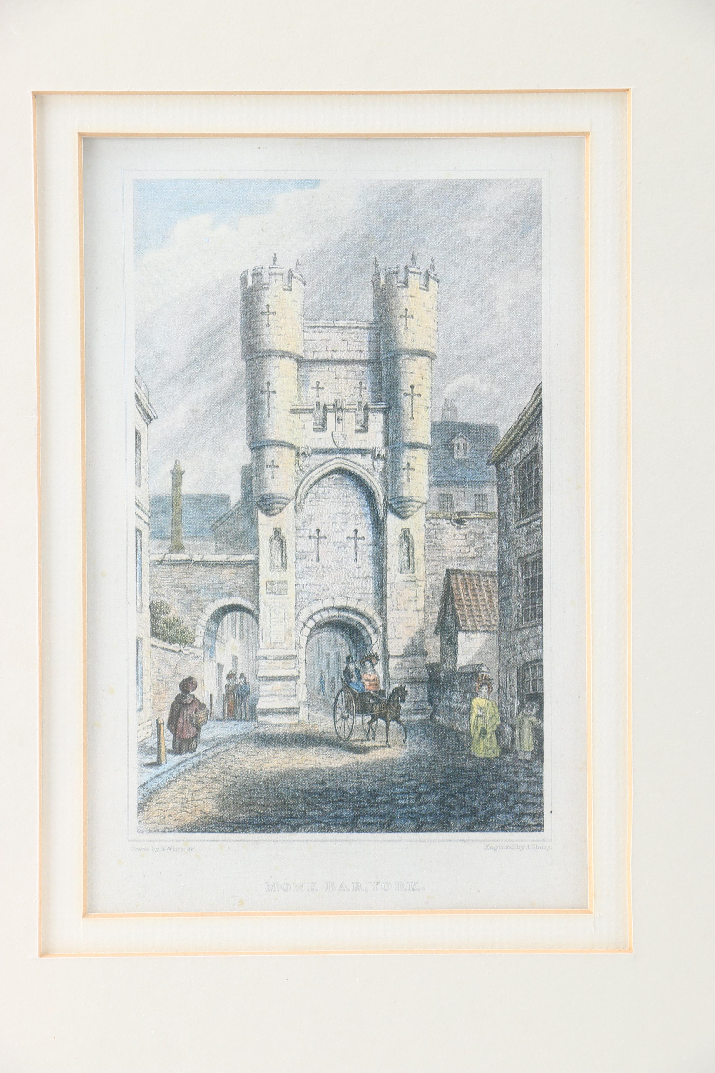 "Micklegate Bar and Monk Bar, York" Offset Lithograph Prints