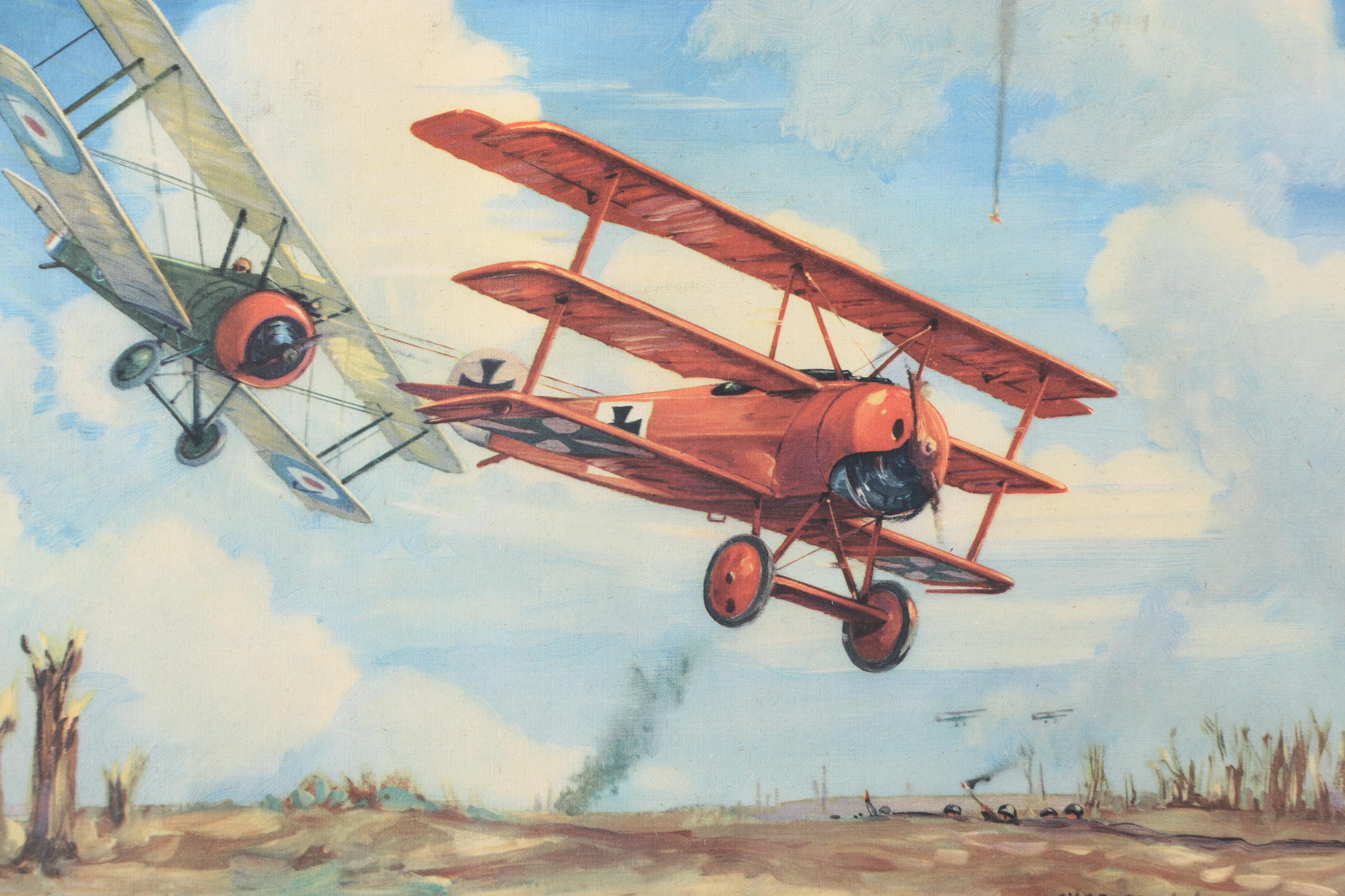 After Charles H. Hubbell Offset Lithograph "End of Richthofen"