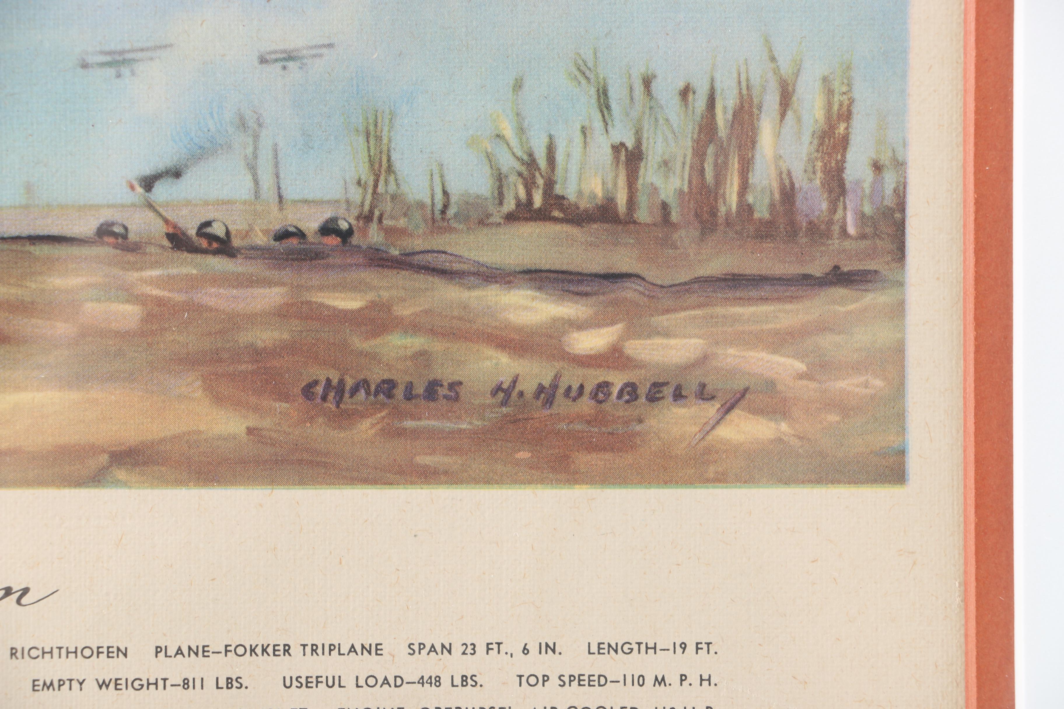 After Charles H. Hubbell Offset Lithograph "End of Richthofen"