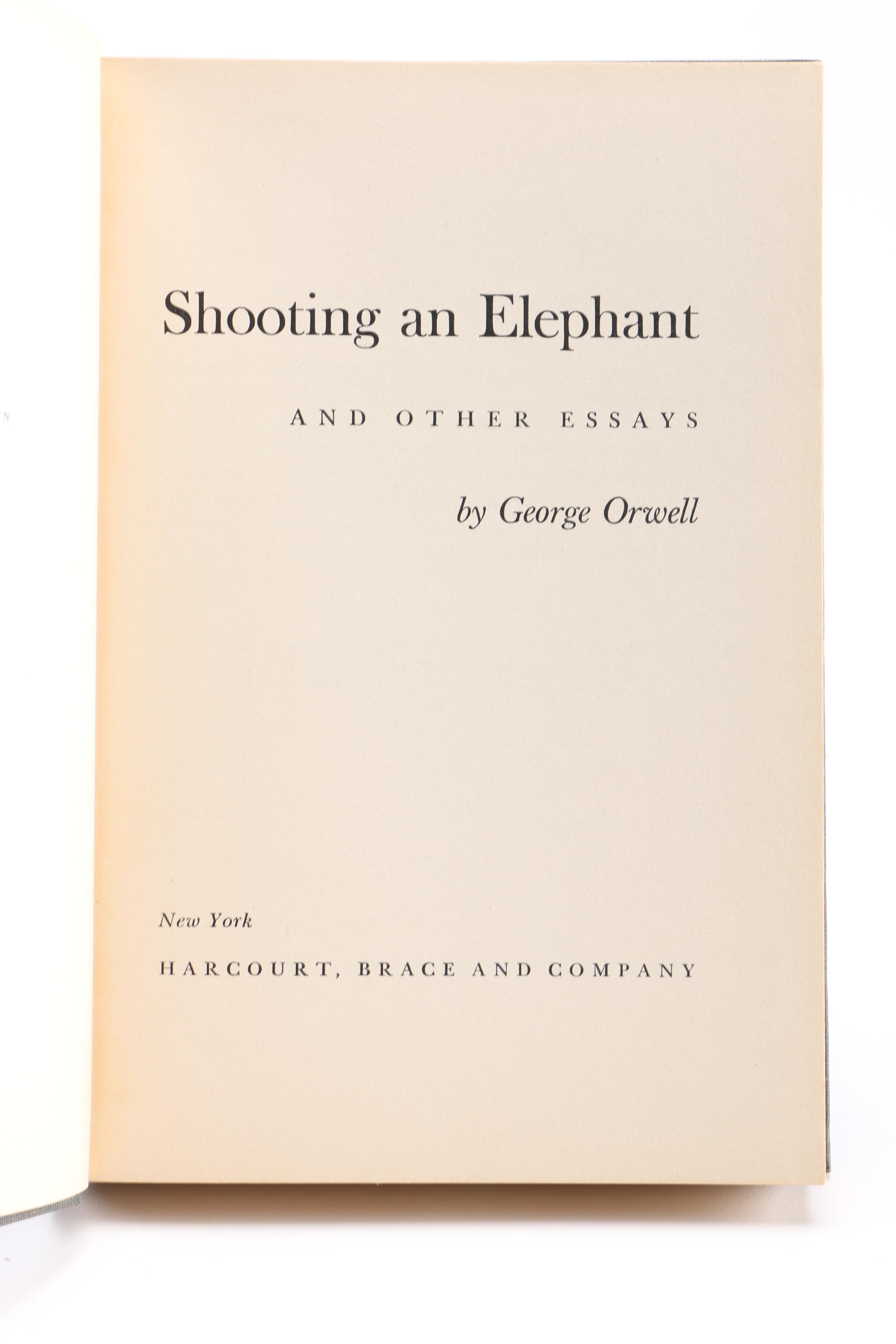 Early Editions of "Animal Farm" and "Shooting an Elephant and Other Essays" by George Orwell