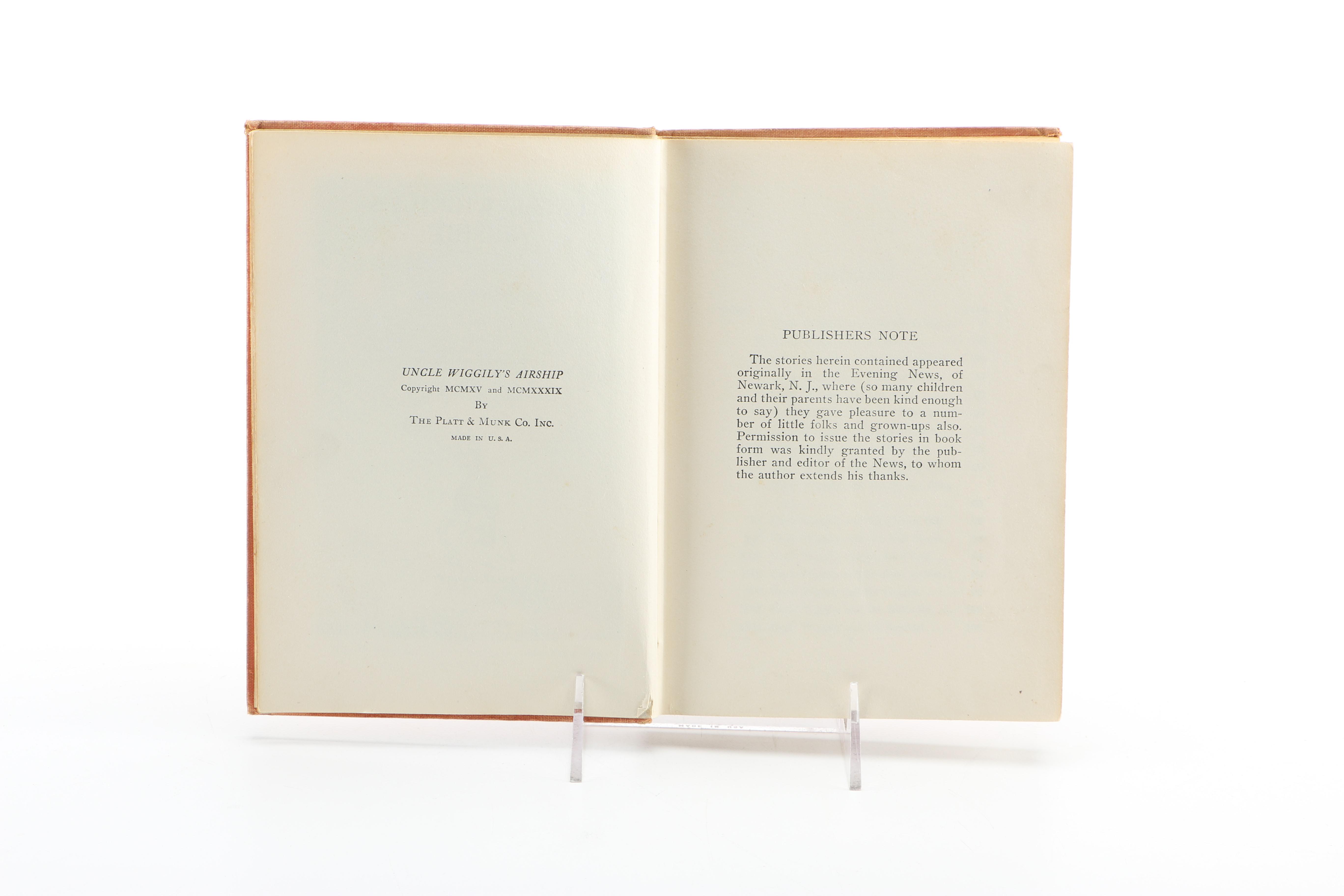 Vintage Uncle Wiggily Books