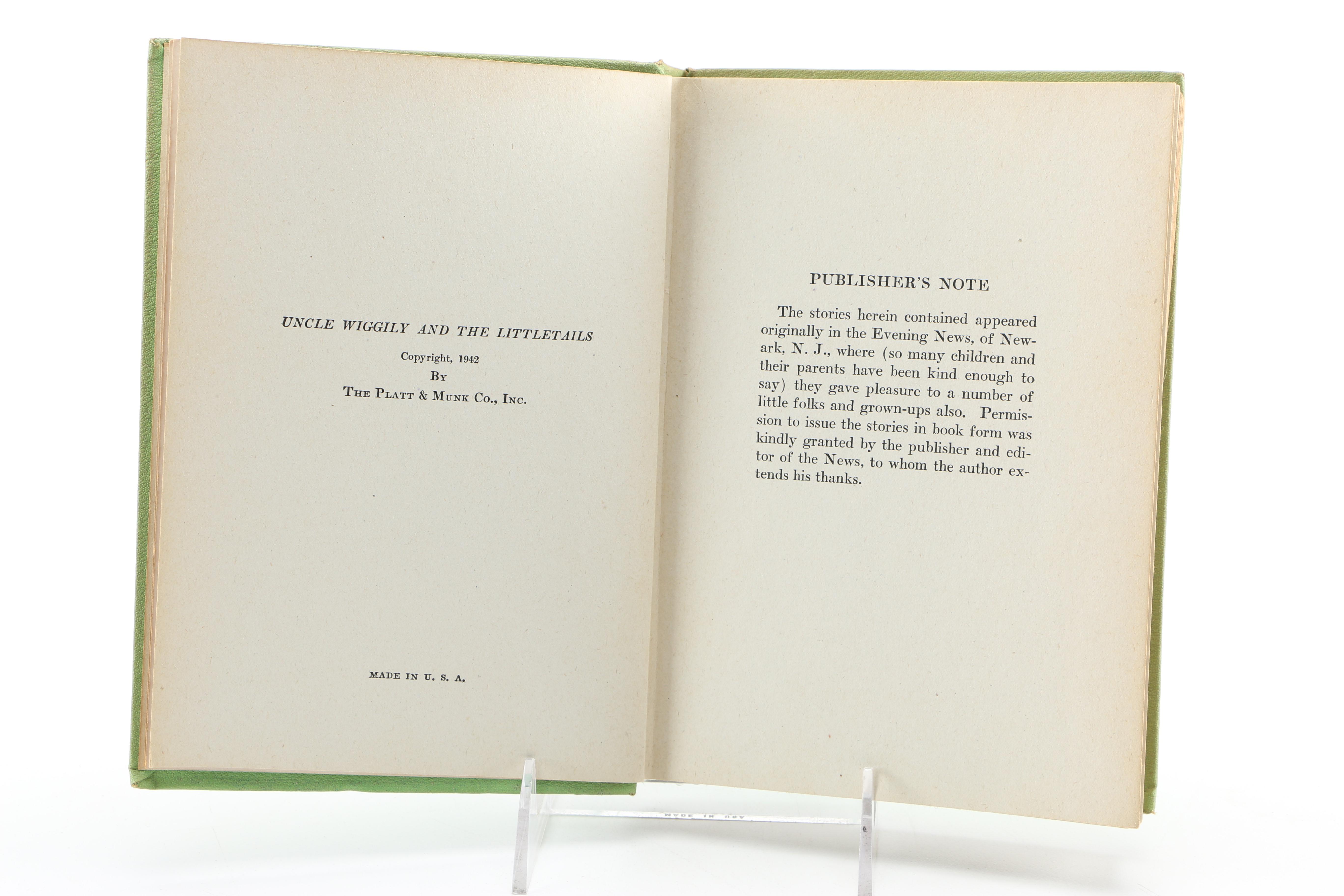 Vintage Uncle Wiggily Books