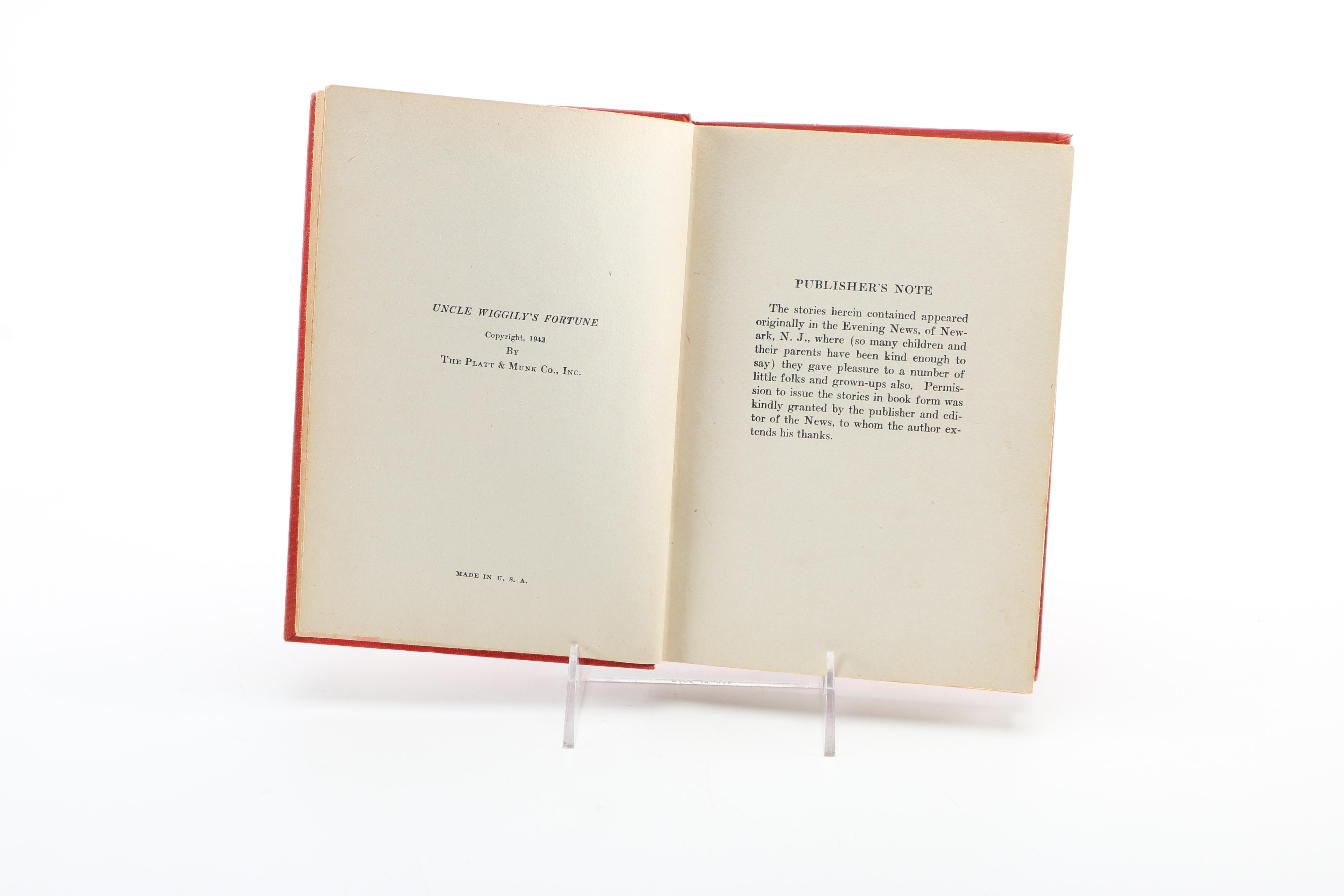 Vintage Uncle Wiggily Books