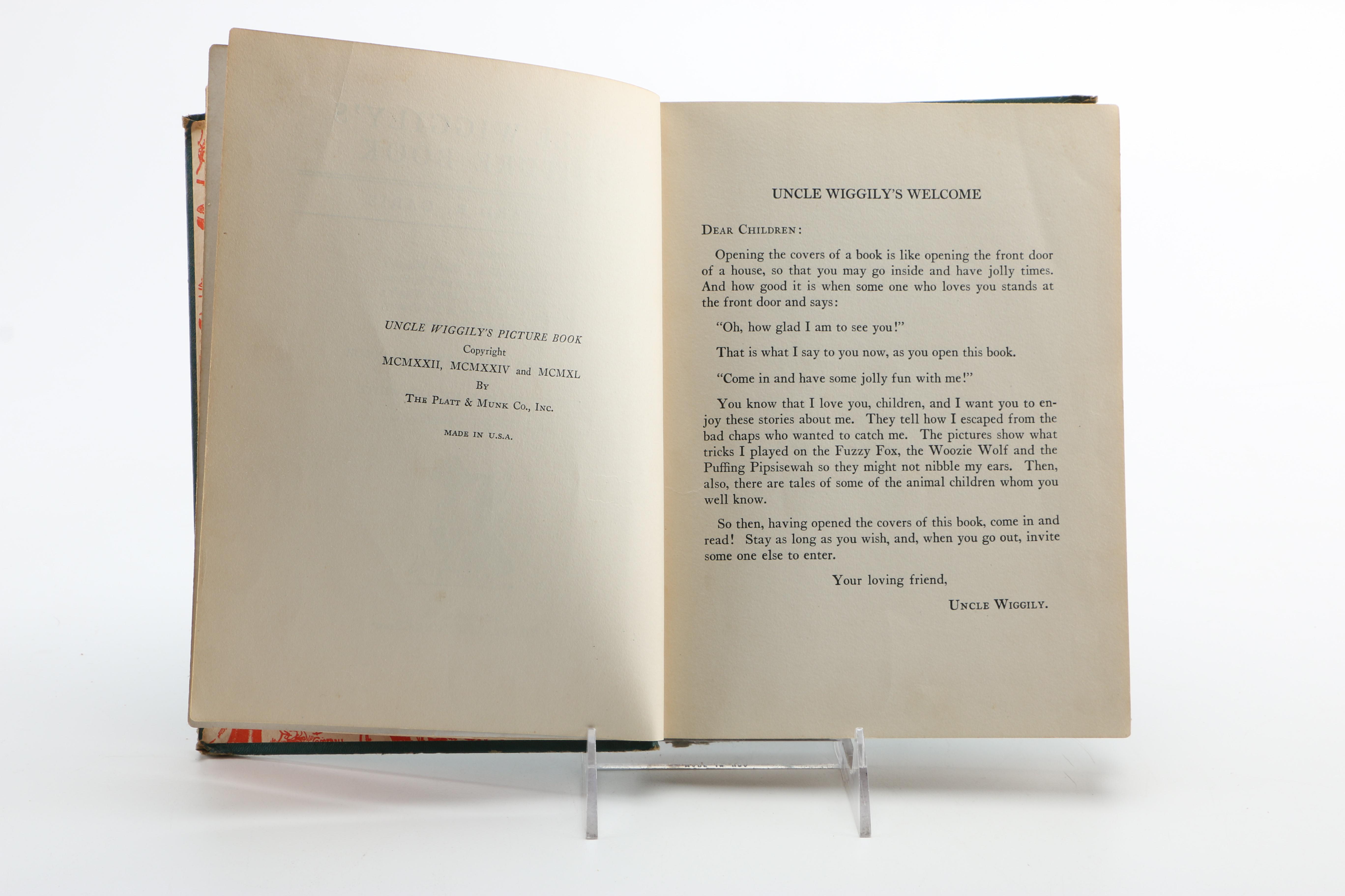 Vintage Uncle Wiggily Books