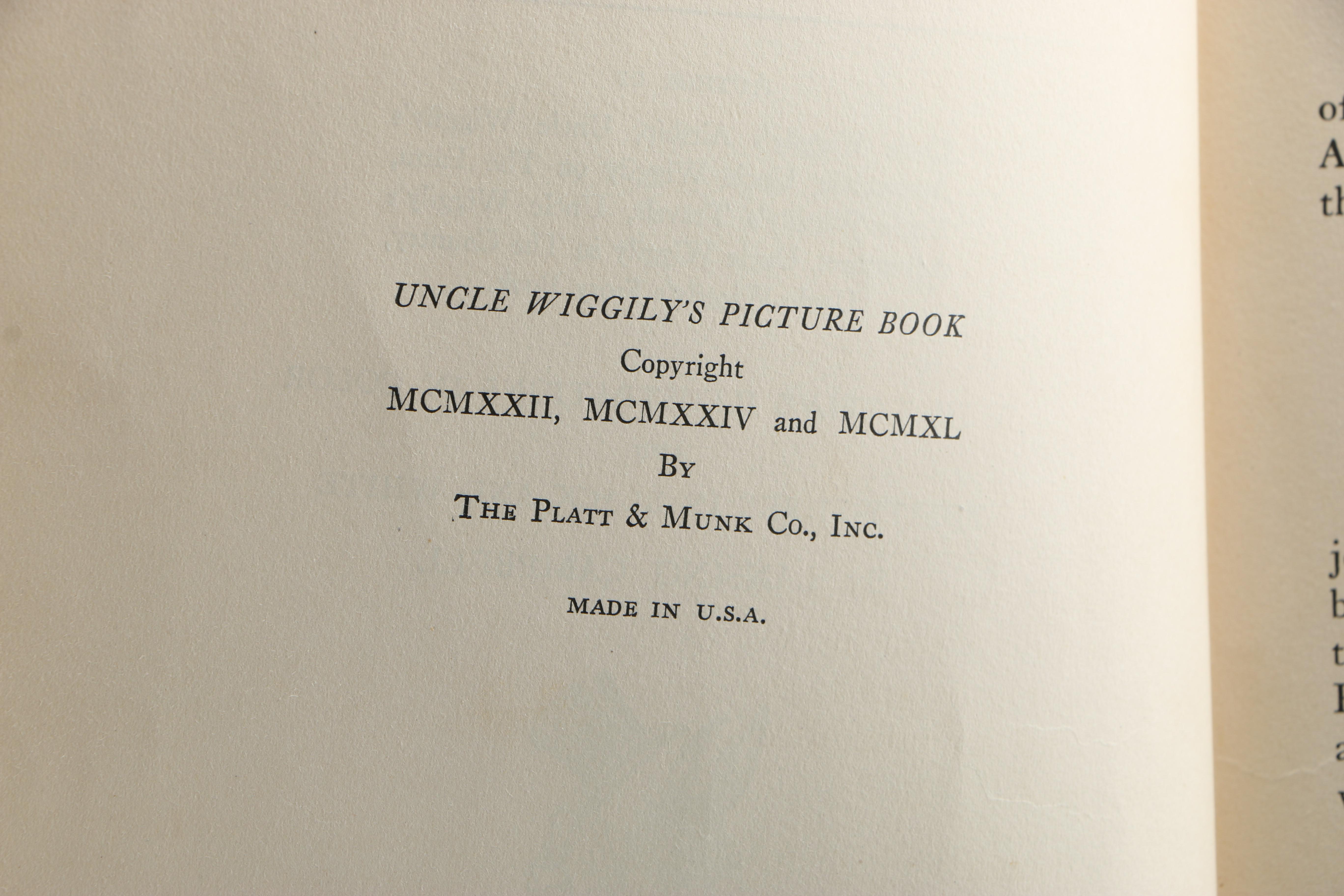 Vintage Uncle Wiggily Books