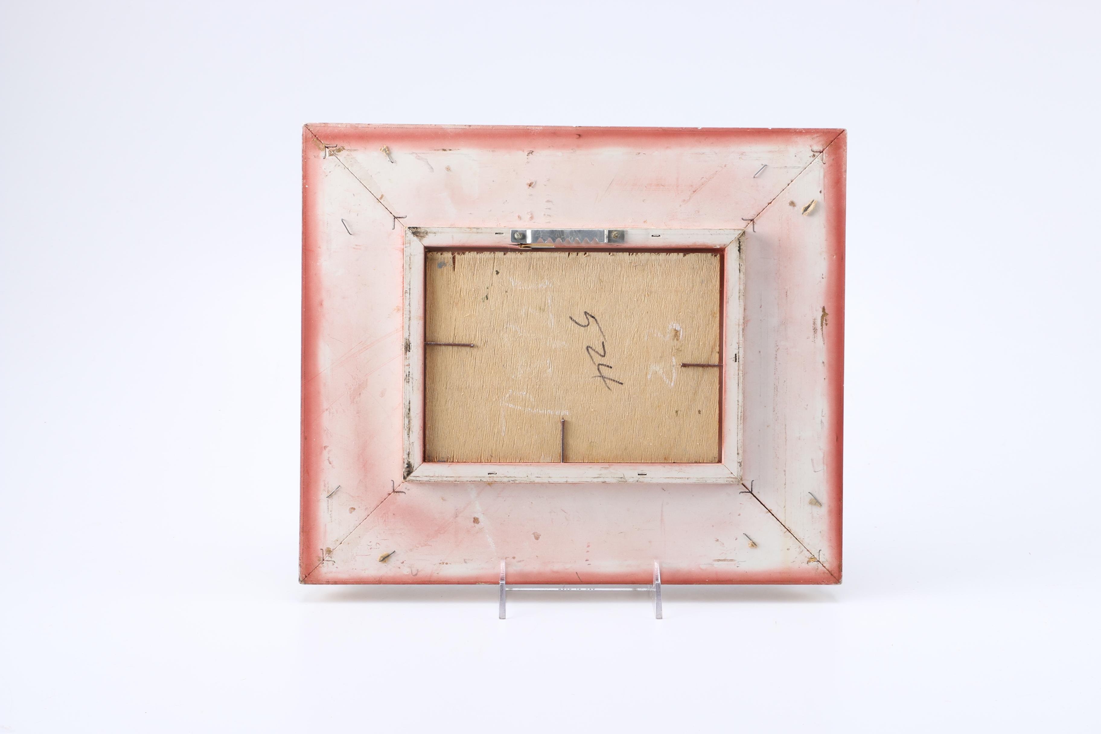 Framed Oil Painting of a Winter Street Scene