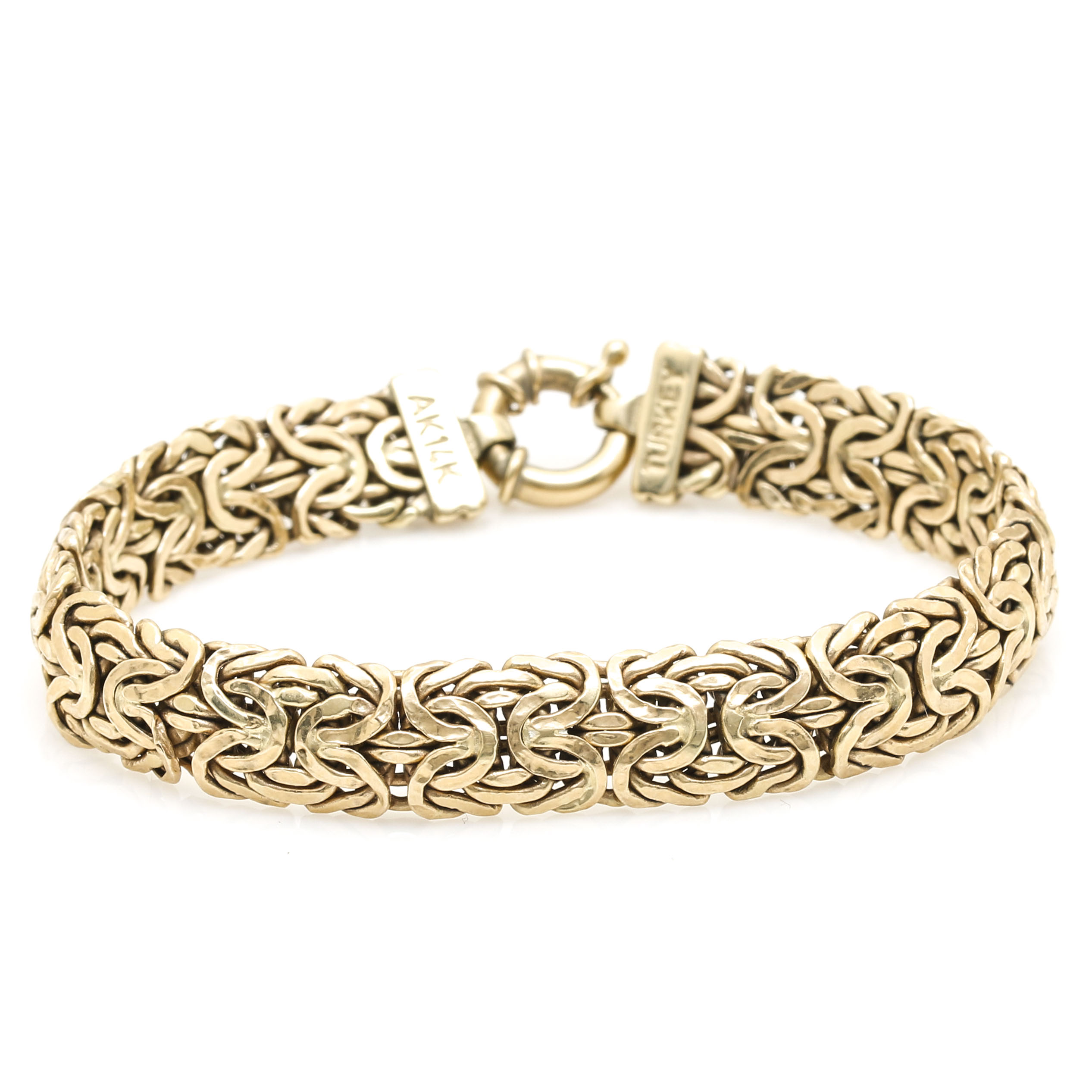 14K Yellow Gold Byzantine Bracelet