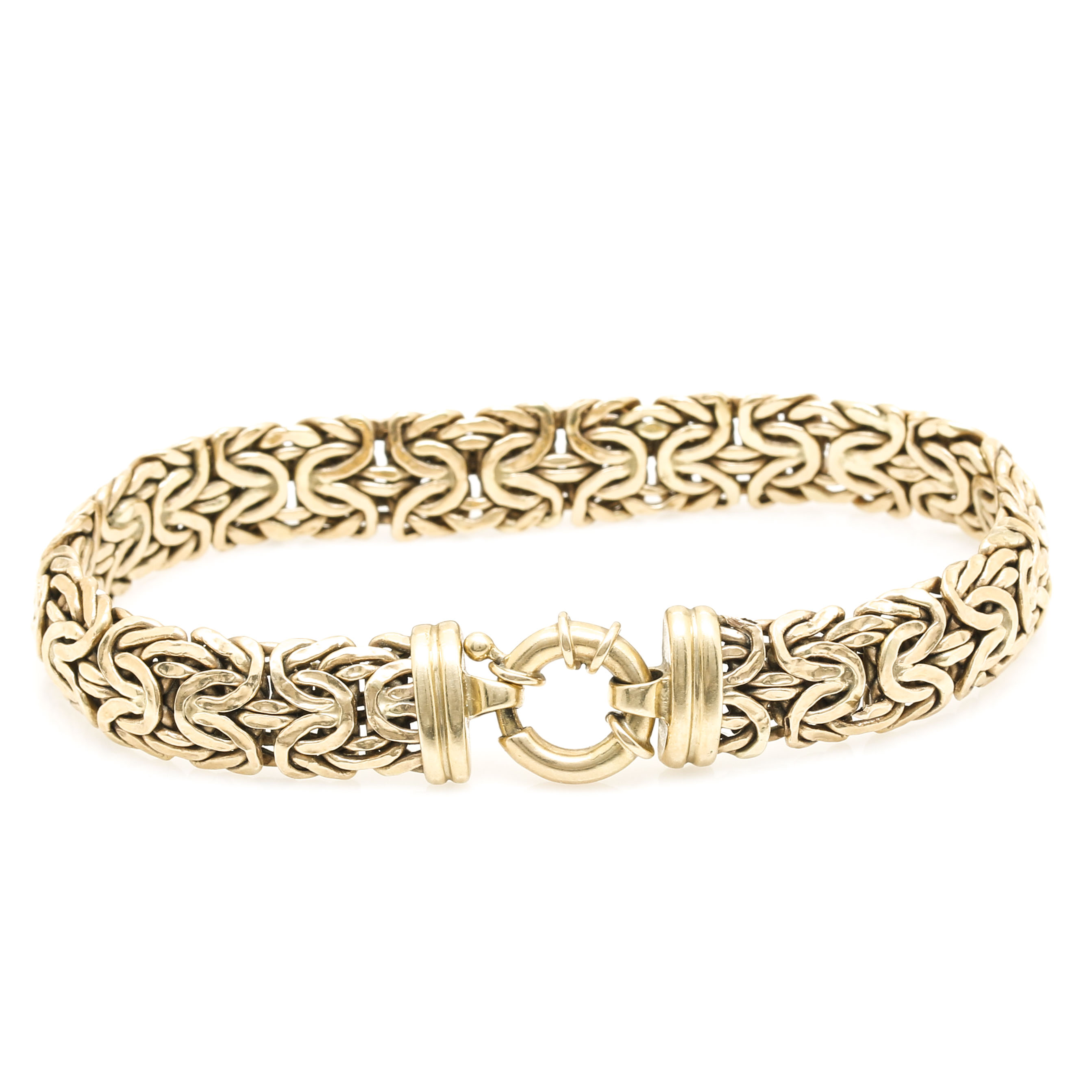 14K Yellow Gold Byzantine Bracelet