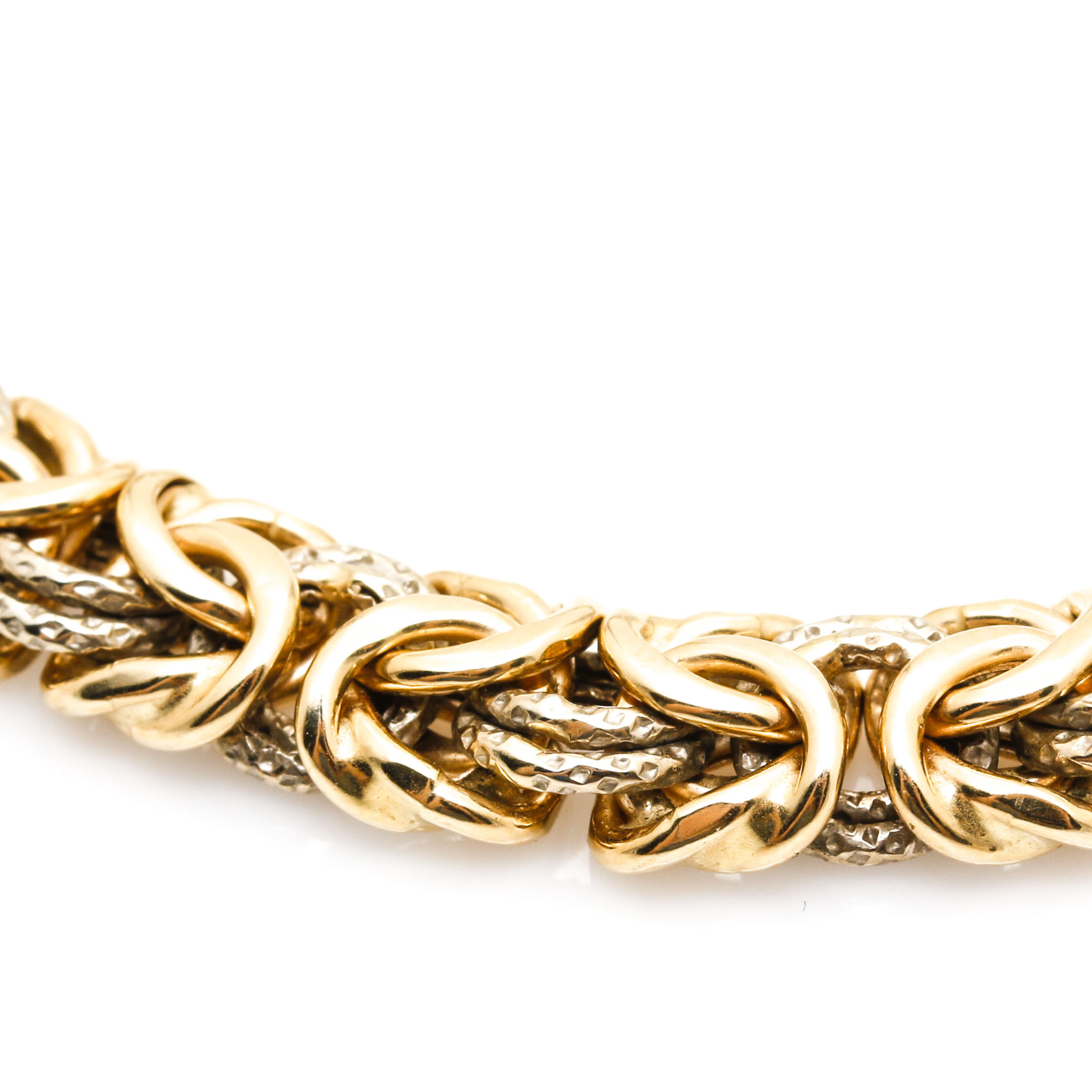 14K Yellow Gold Byzantine Chain Bracelet
