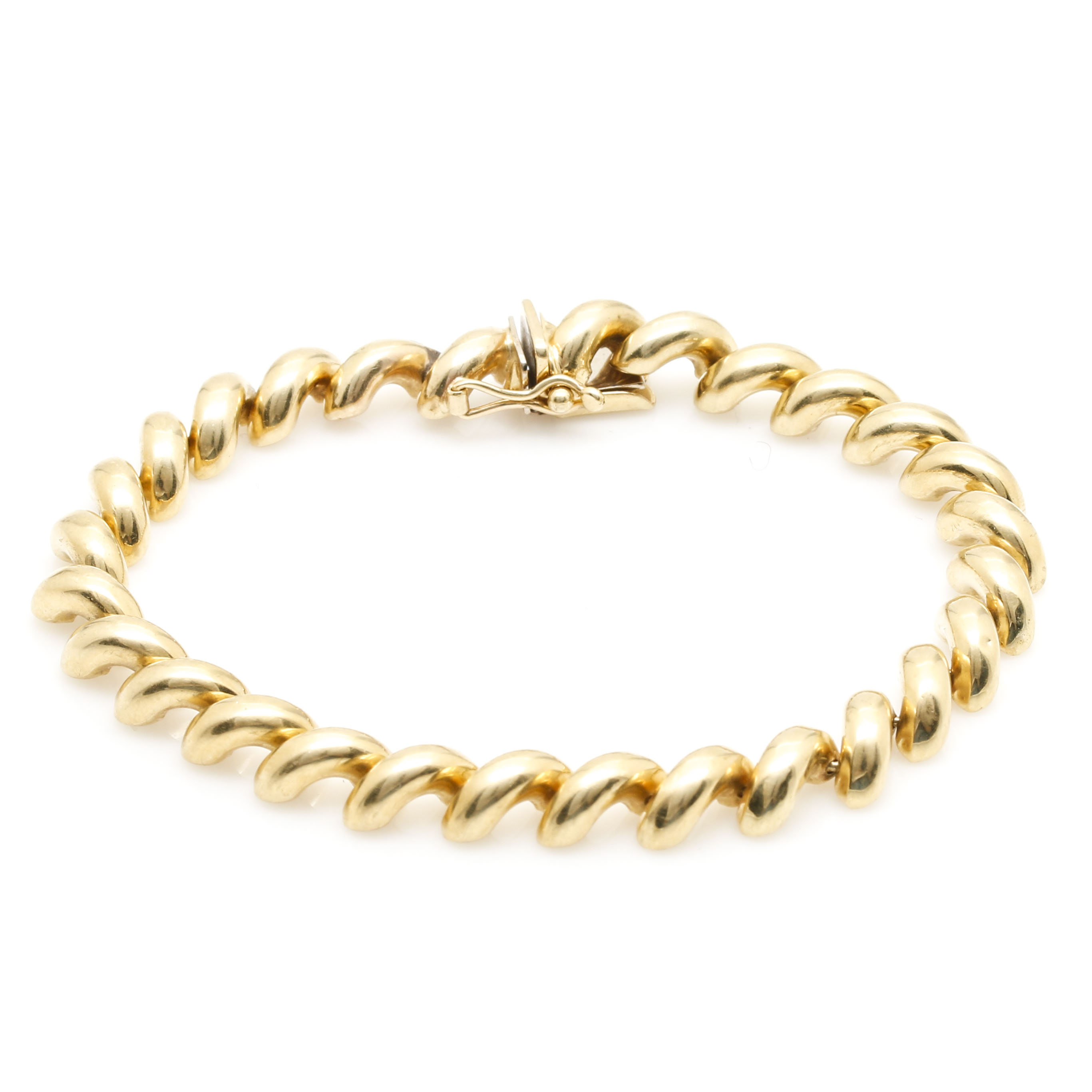 14K Yellow Gold San Marco Chain Bracelet
