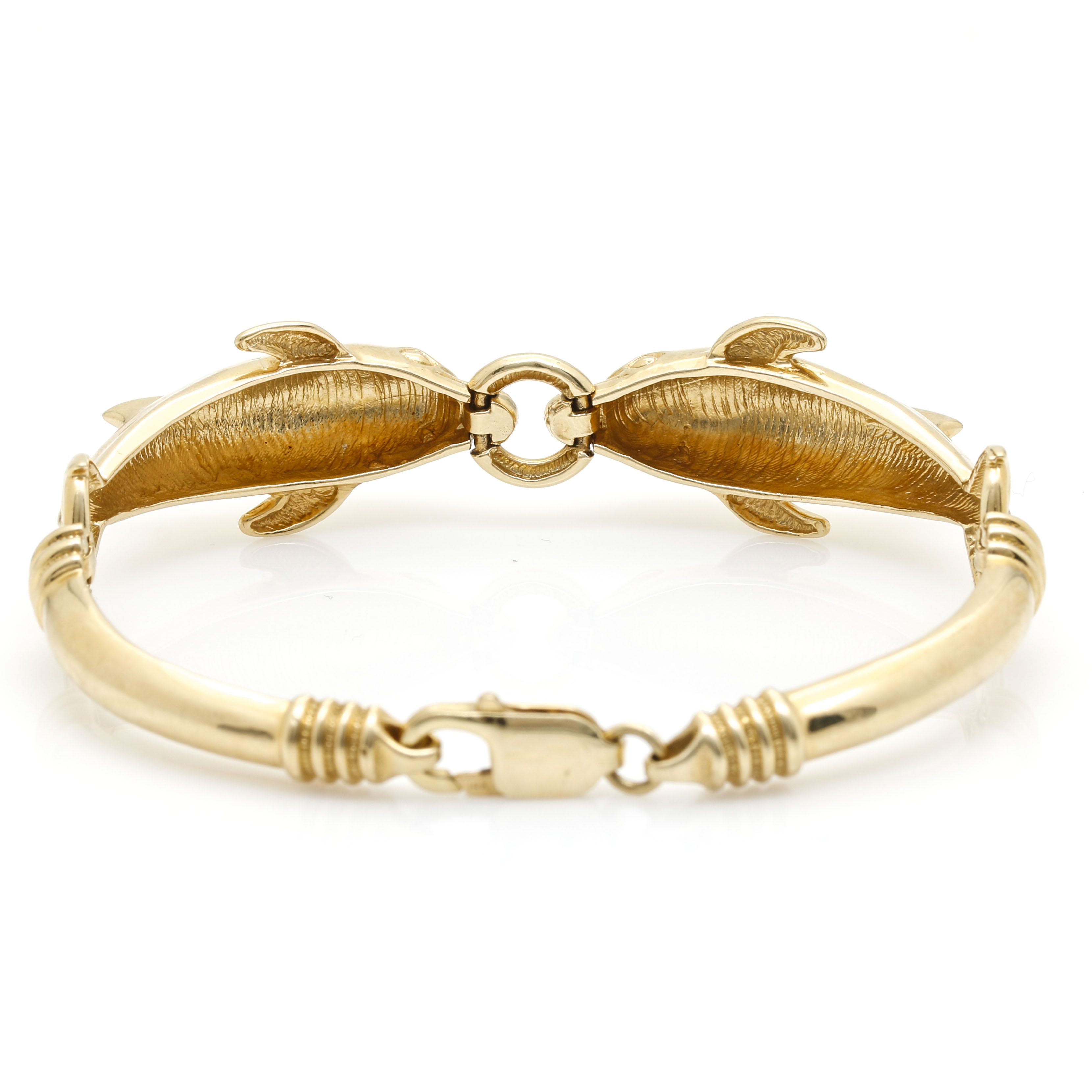 14K Yellow Gold Dolphin Bracelet