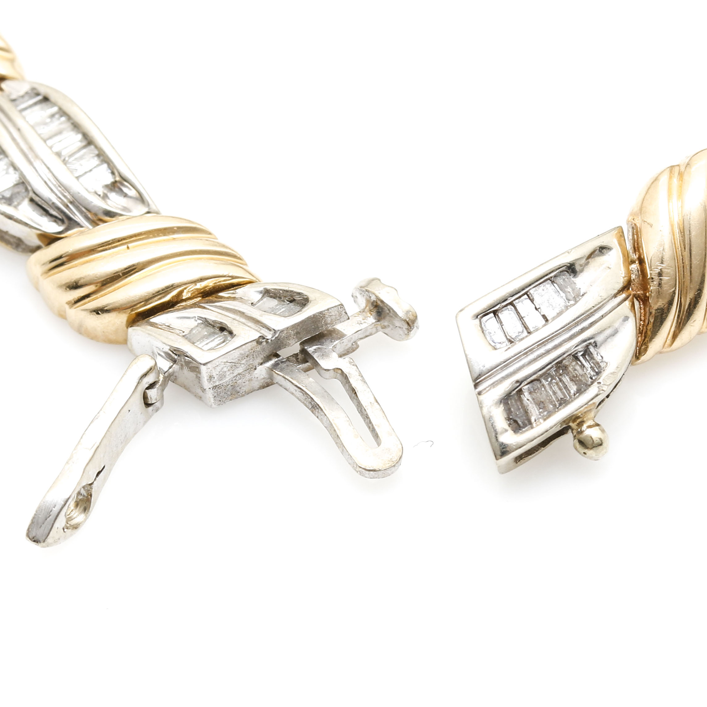 14K White and Yellow Gold 2.52 CTW Diamond Bracelet