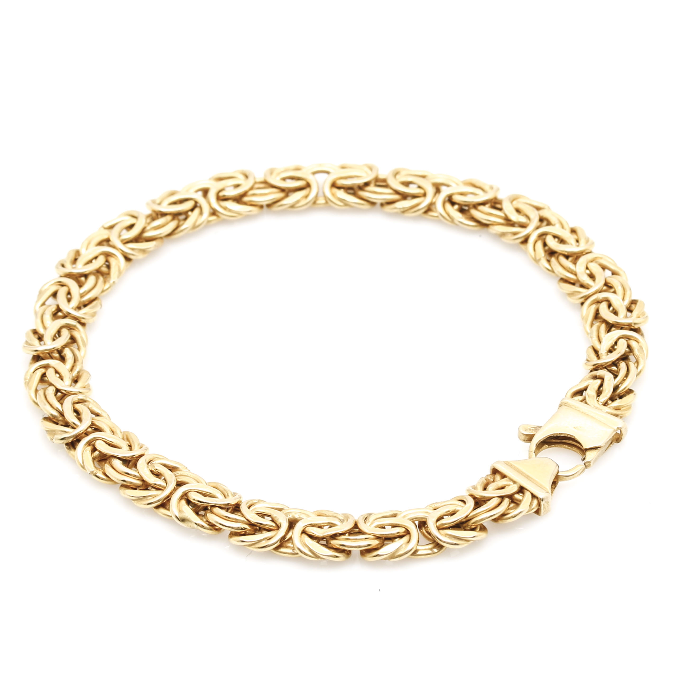 14K Yellow Gold Byzantine Bracelet