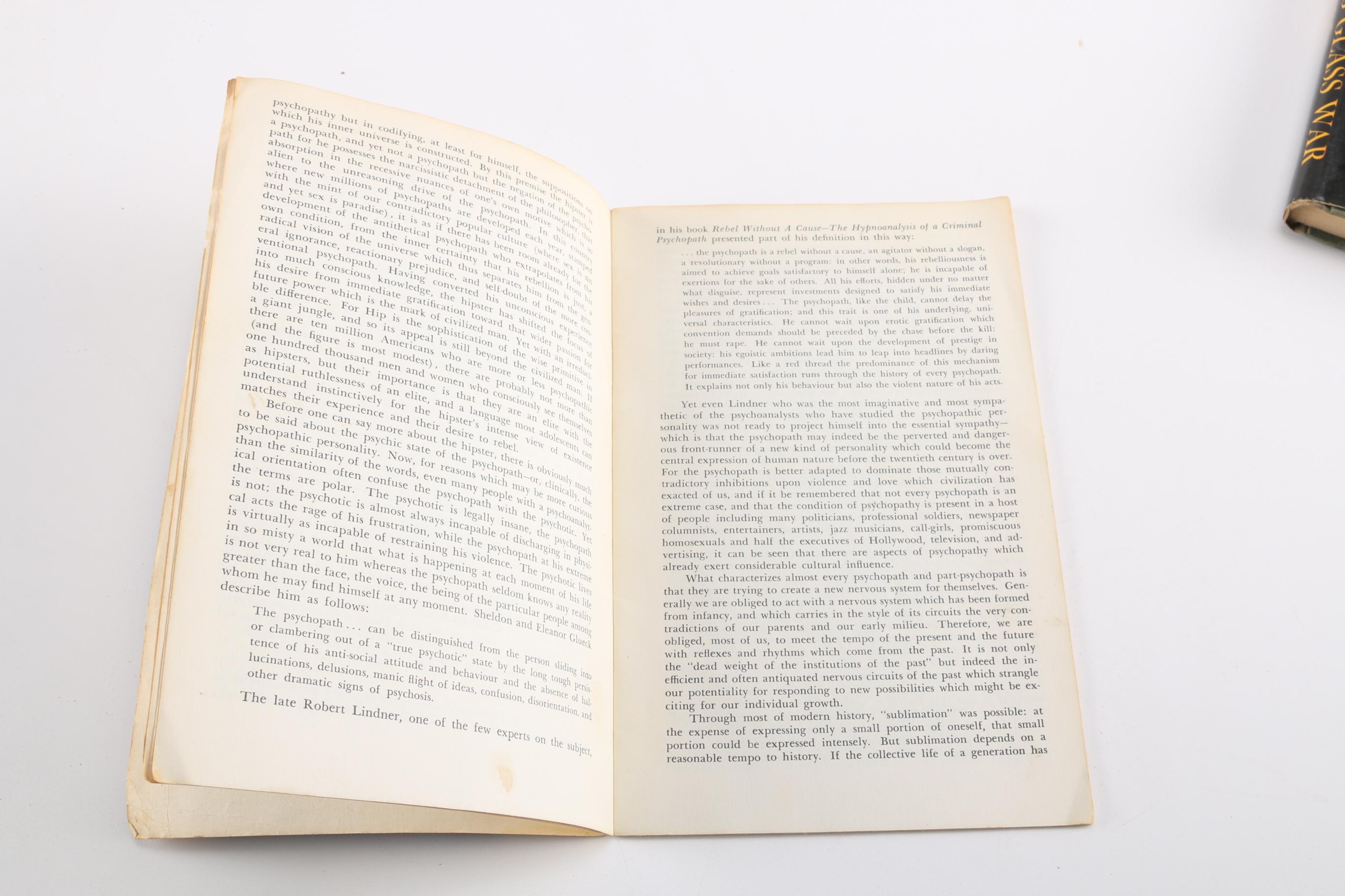 Norman Mailer "The White Negro: Superficial Reflections on the Hipster" and John Le Carré "The Looking Glass War"