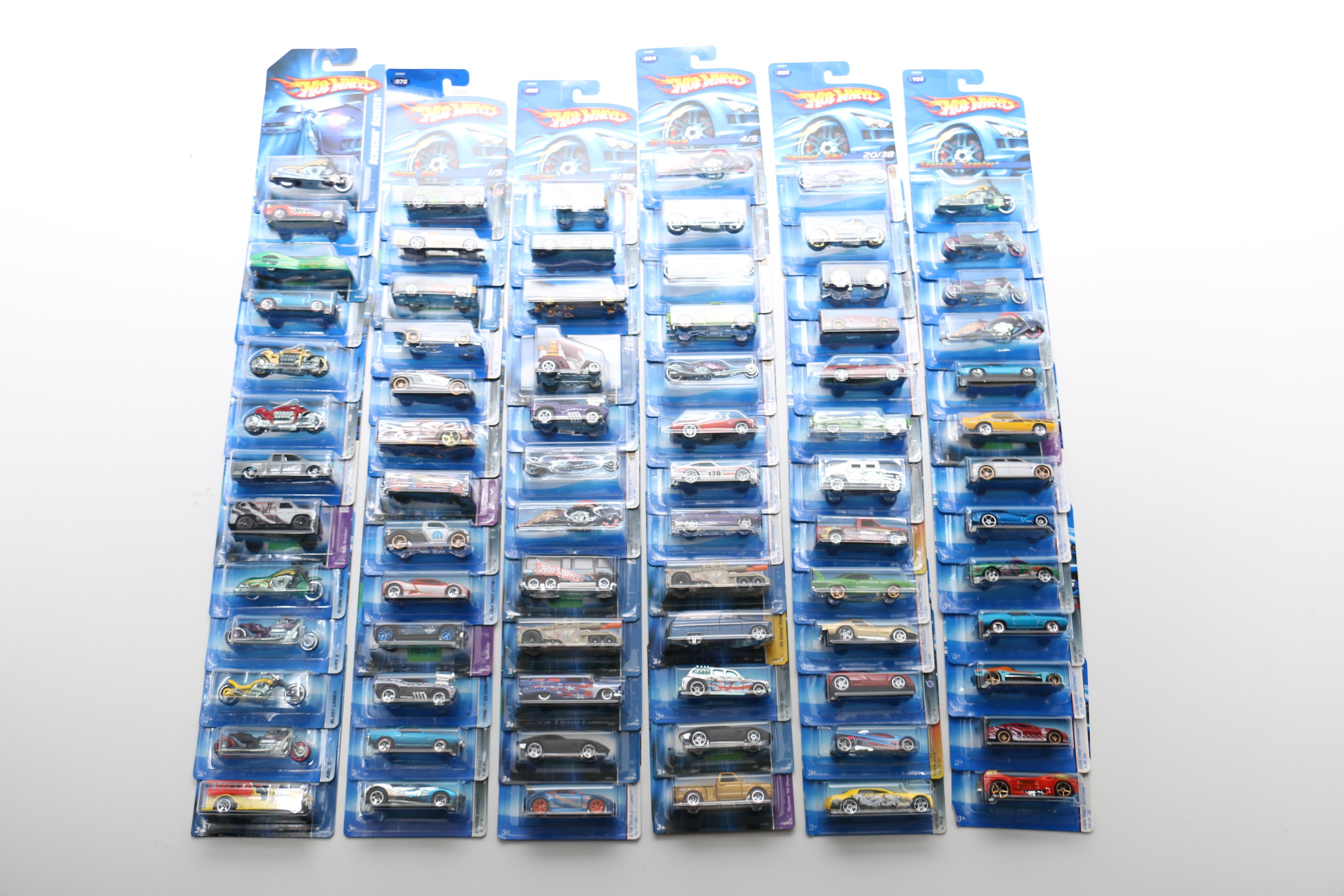 Hot Wheels Cars Including WWE Series and Batmobile