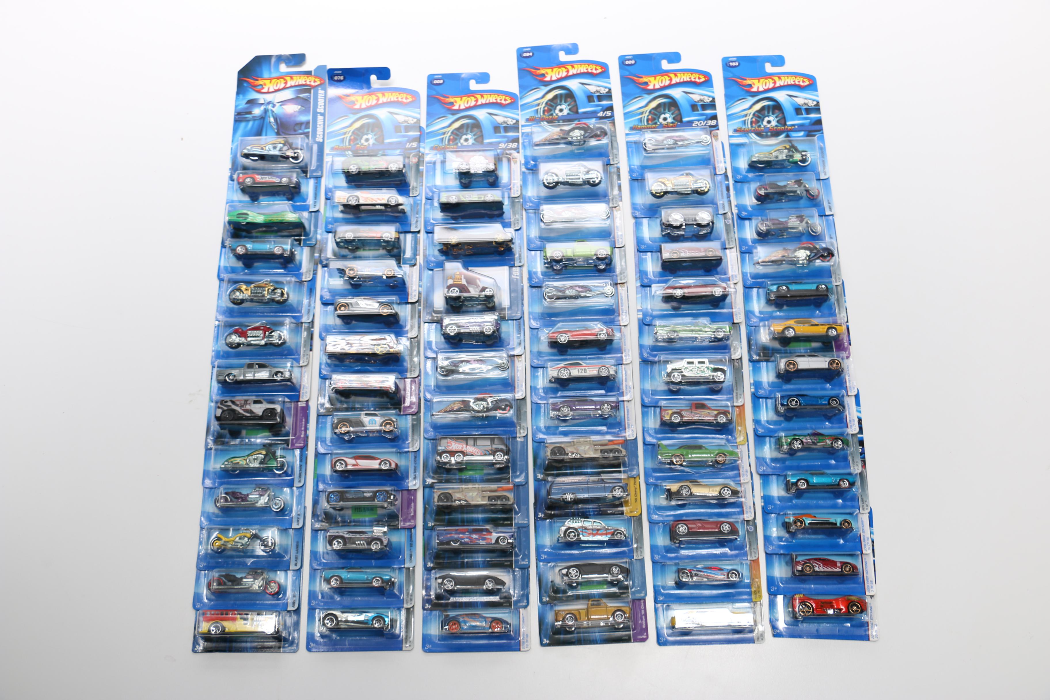 Hot Wheels Cars Including WWE Series and Batmobile