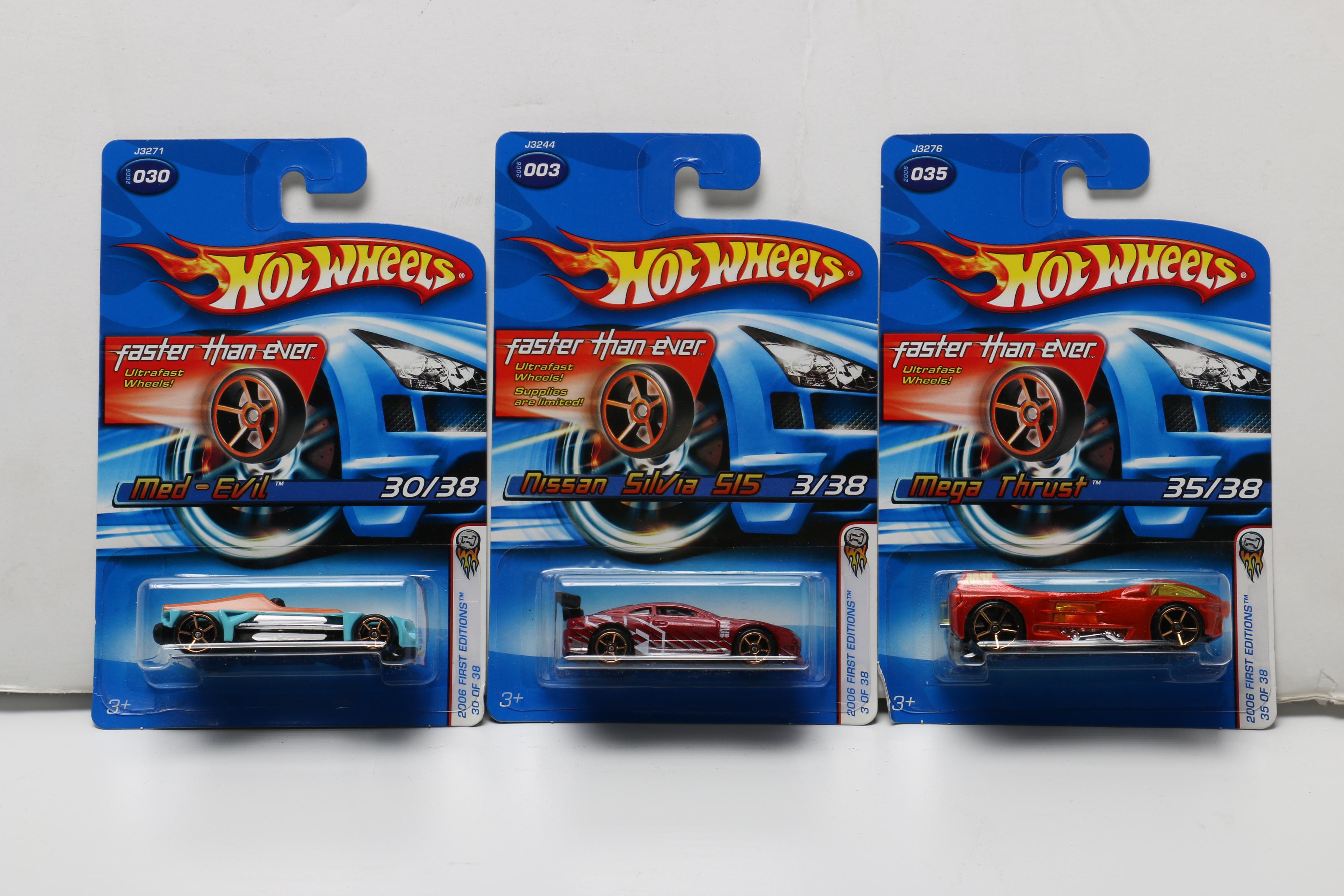 Hot Wheels Cars Including WWE Series and Batmobile