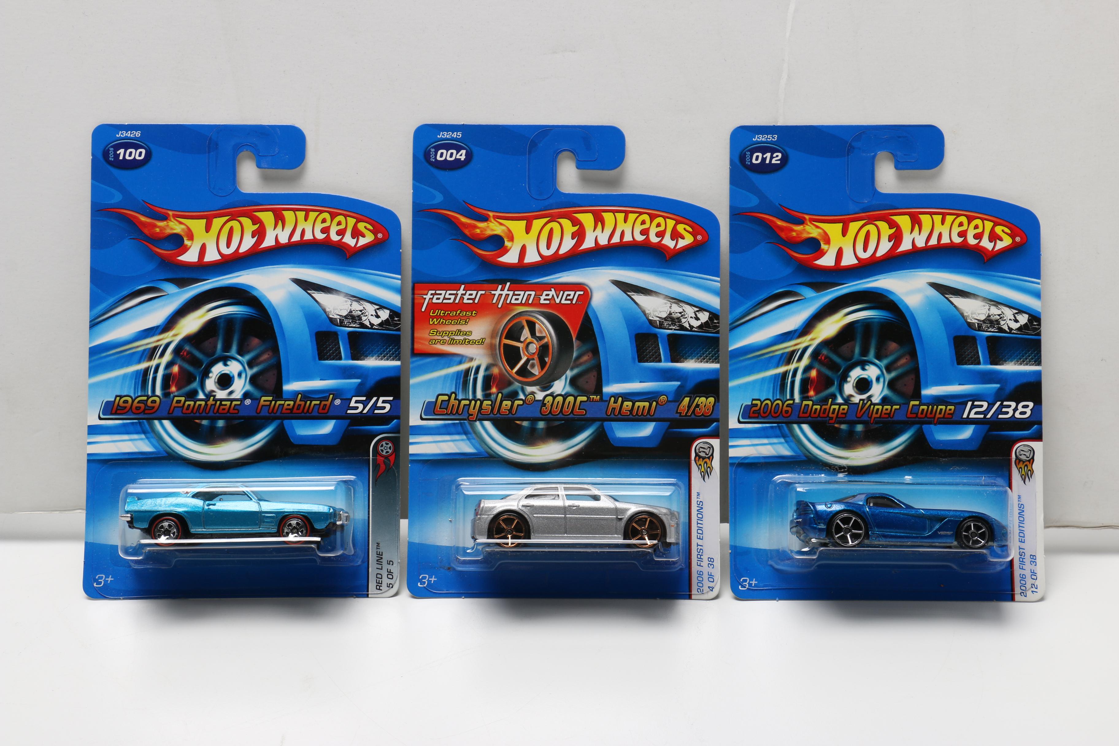 Hot Wheels Cars Including WWE Series and Batmobile
