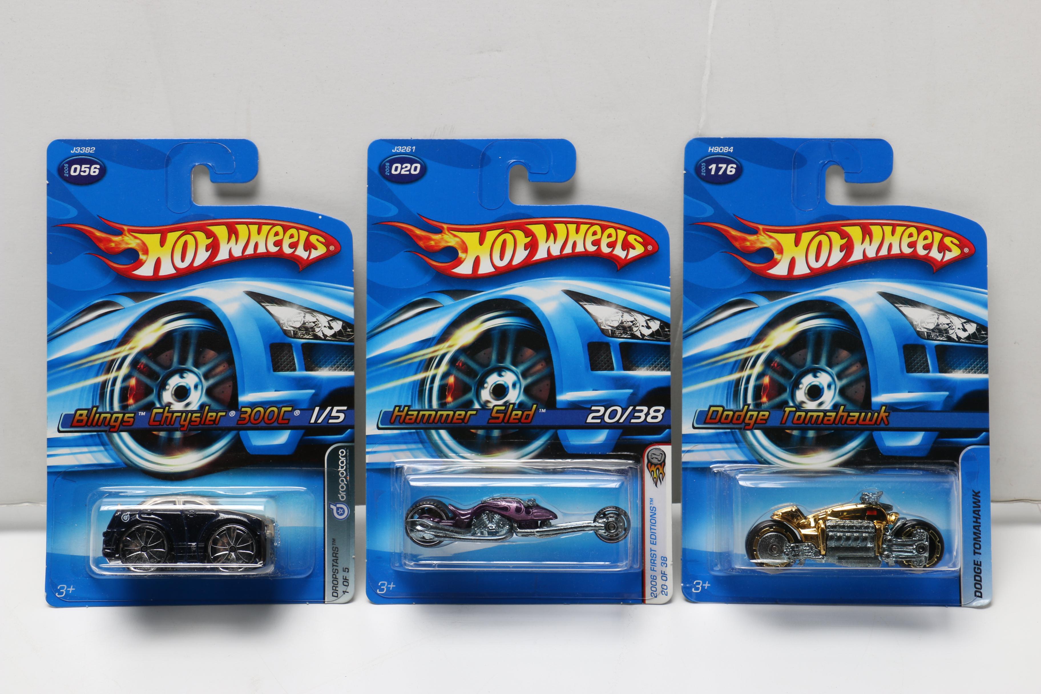 Hot Wheels Cars Including WWE Series and Batmobile