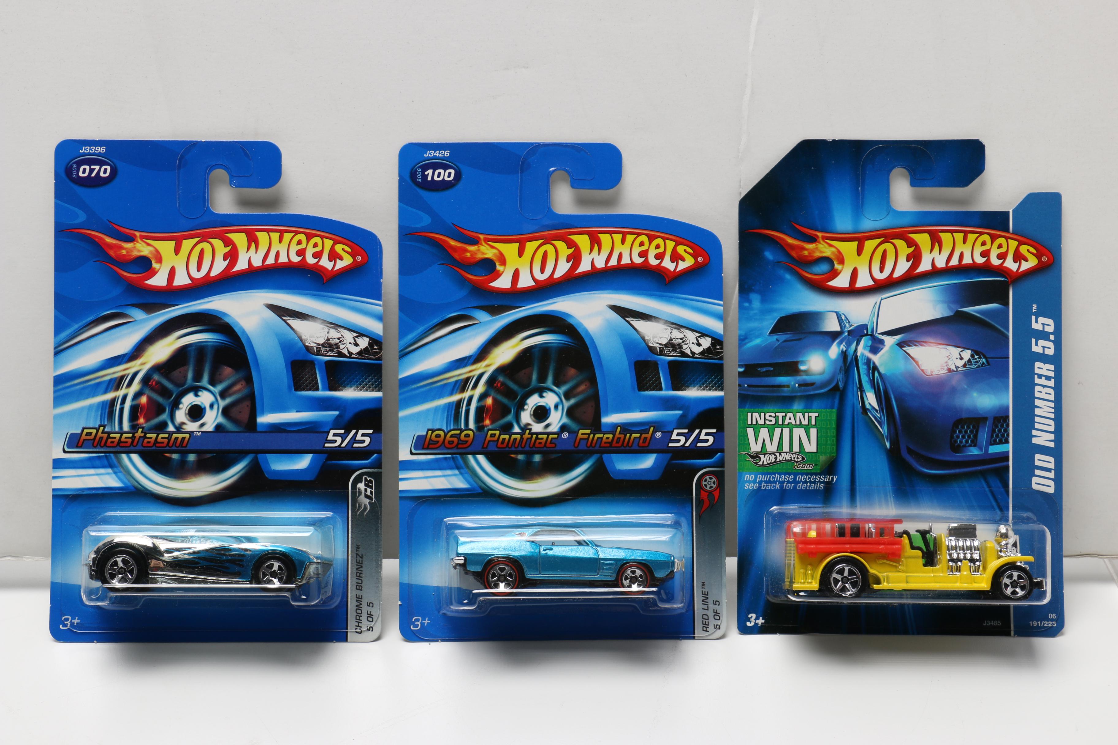 Hot Wheels Cars Including WWE Series and Batmobile