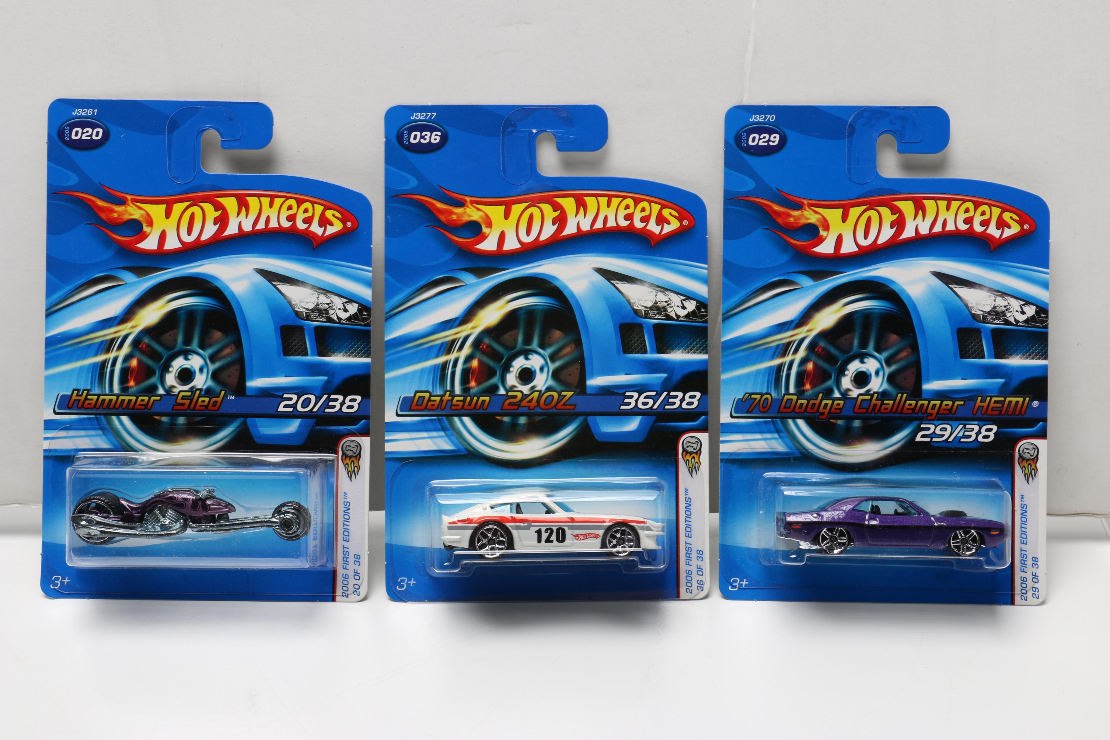 Hot Wheels Cars Including WWE Series and Batmobile