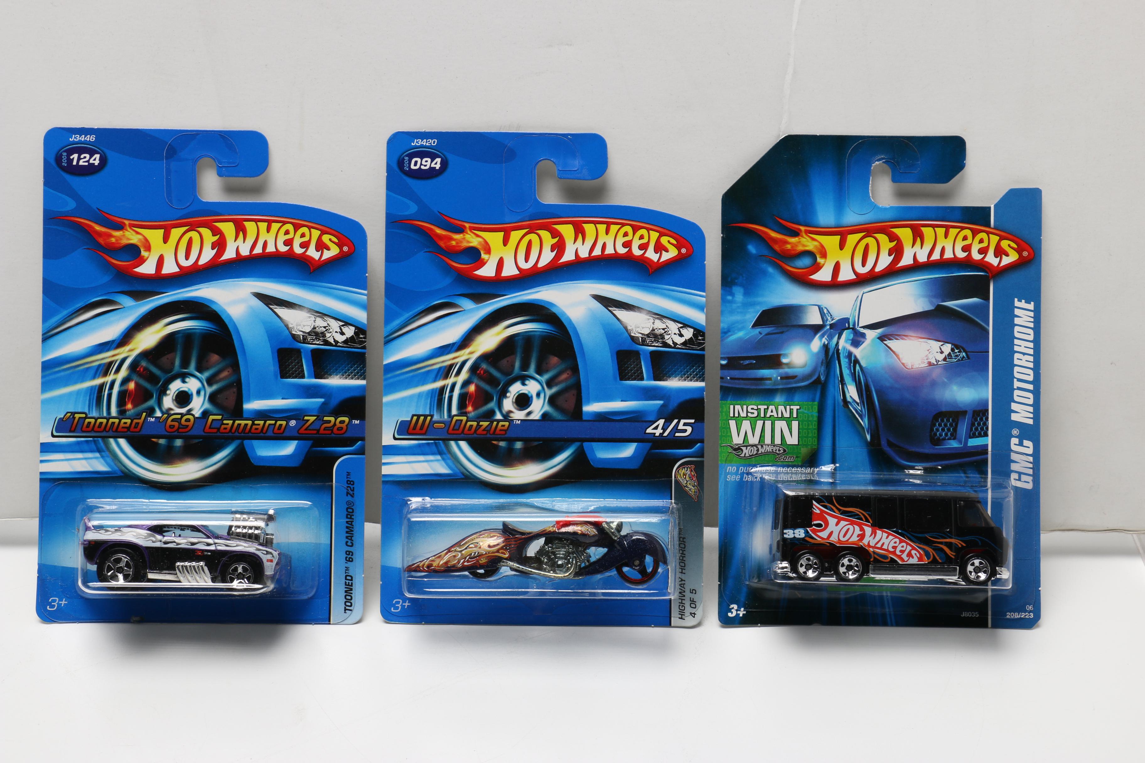 Hot Wheels Cars Including WWE Series and Batmobile