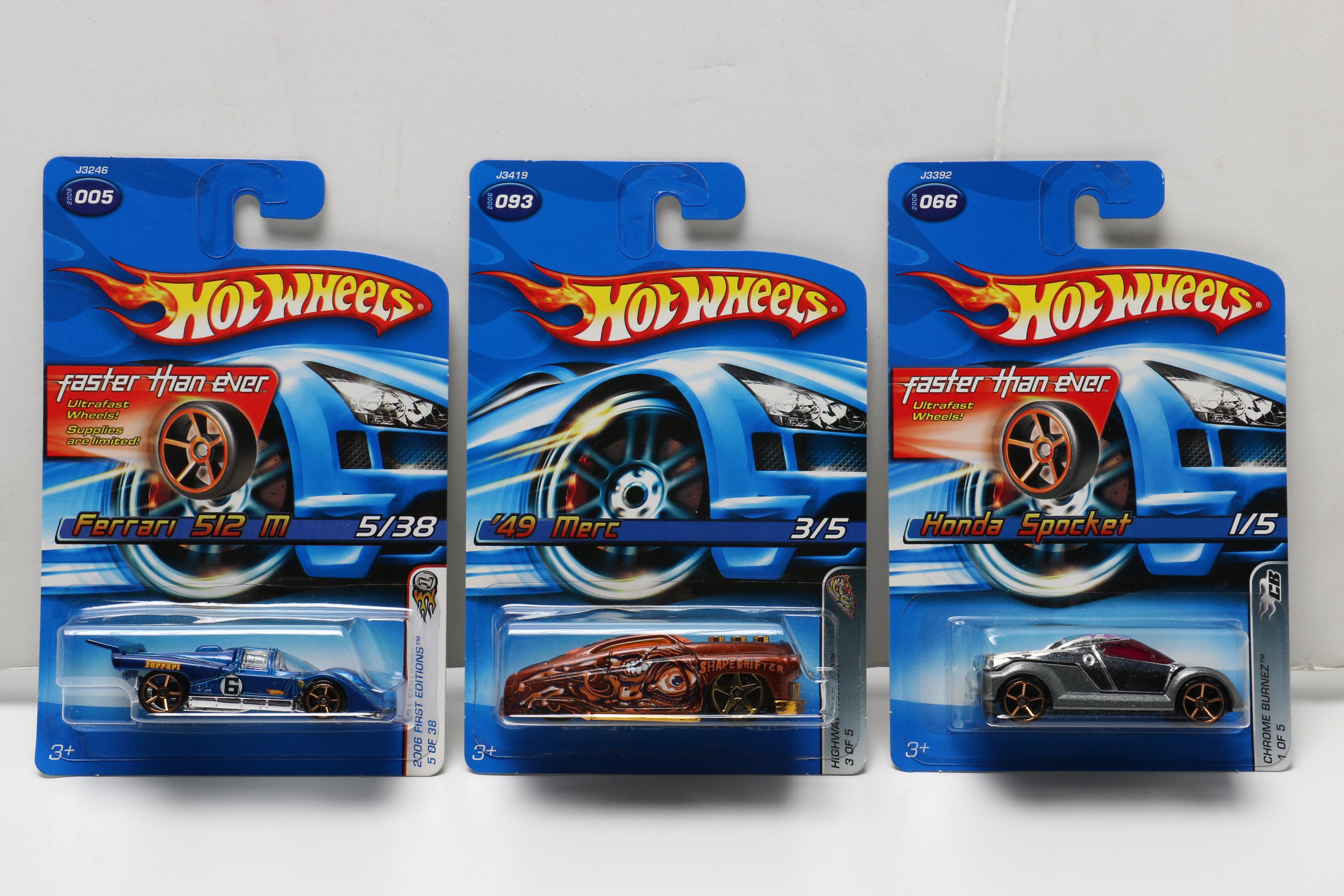 Hot Wheels Cars Including WWE Series and Batmobile