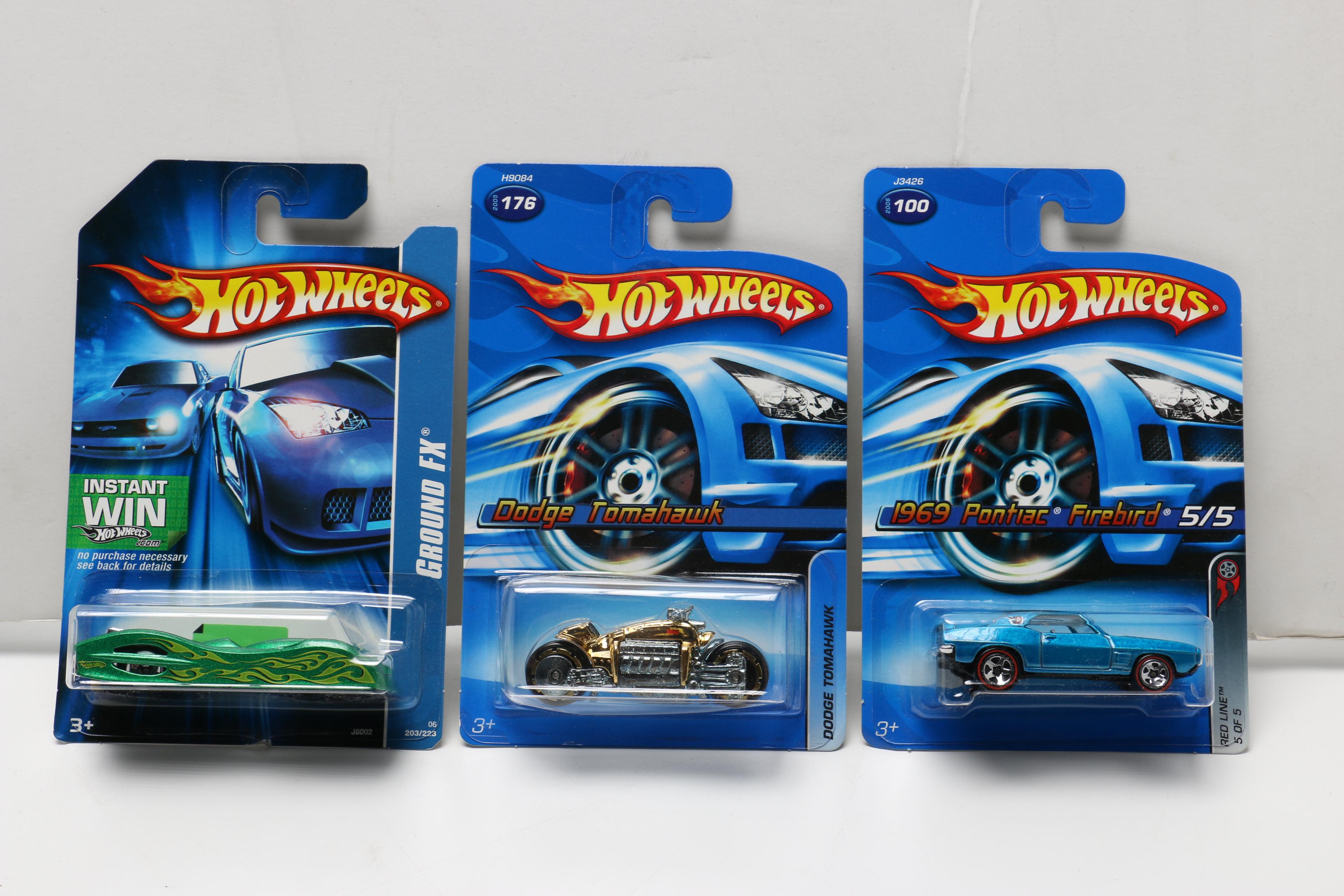 Hot Wheels Cars Including WWE Series and Batmobile