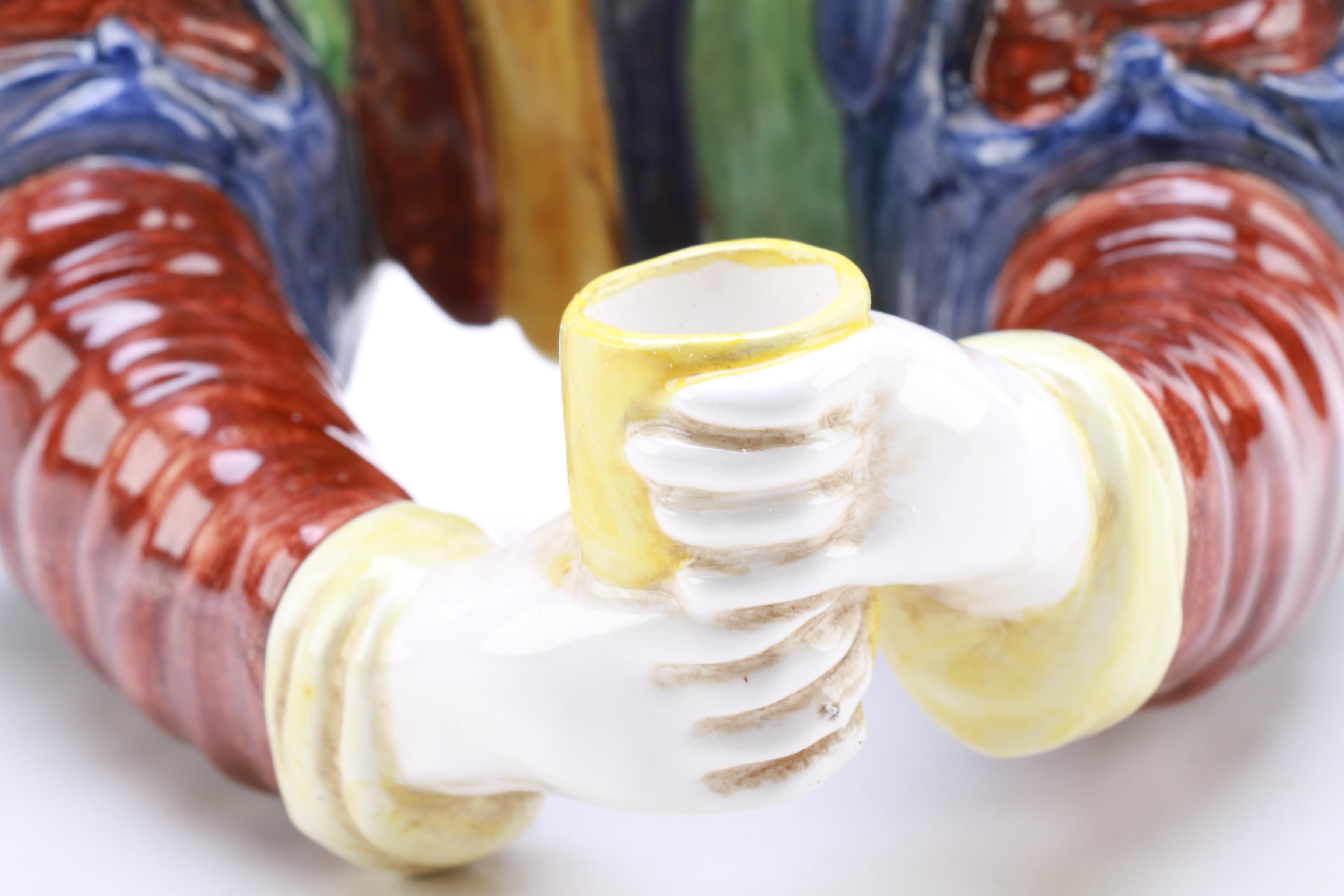 Ceramic Winged Cherub Wall Hanging