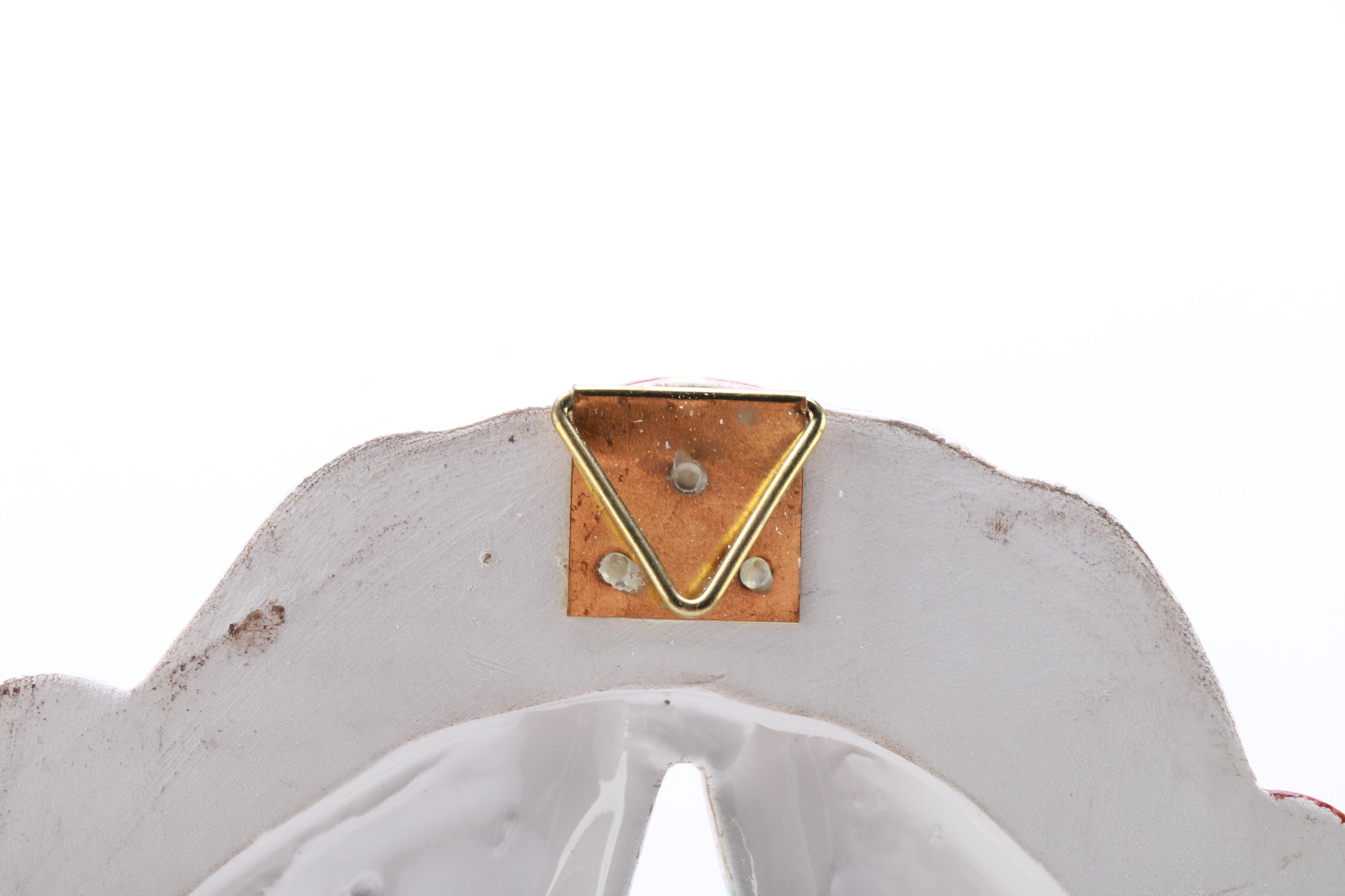 Ceramic Winged Cherub Wall Hanging