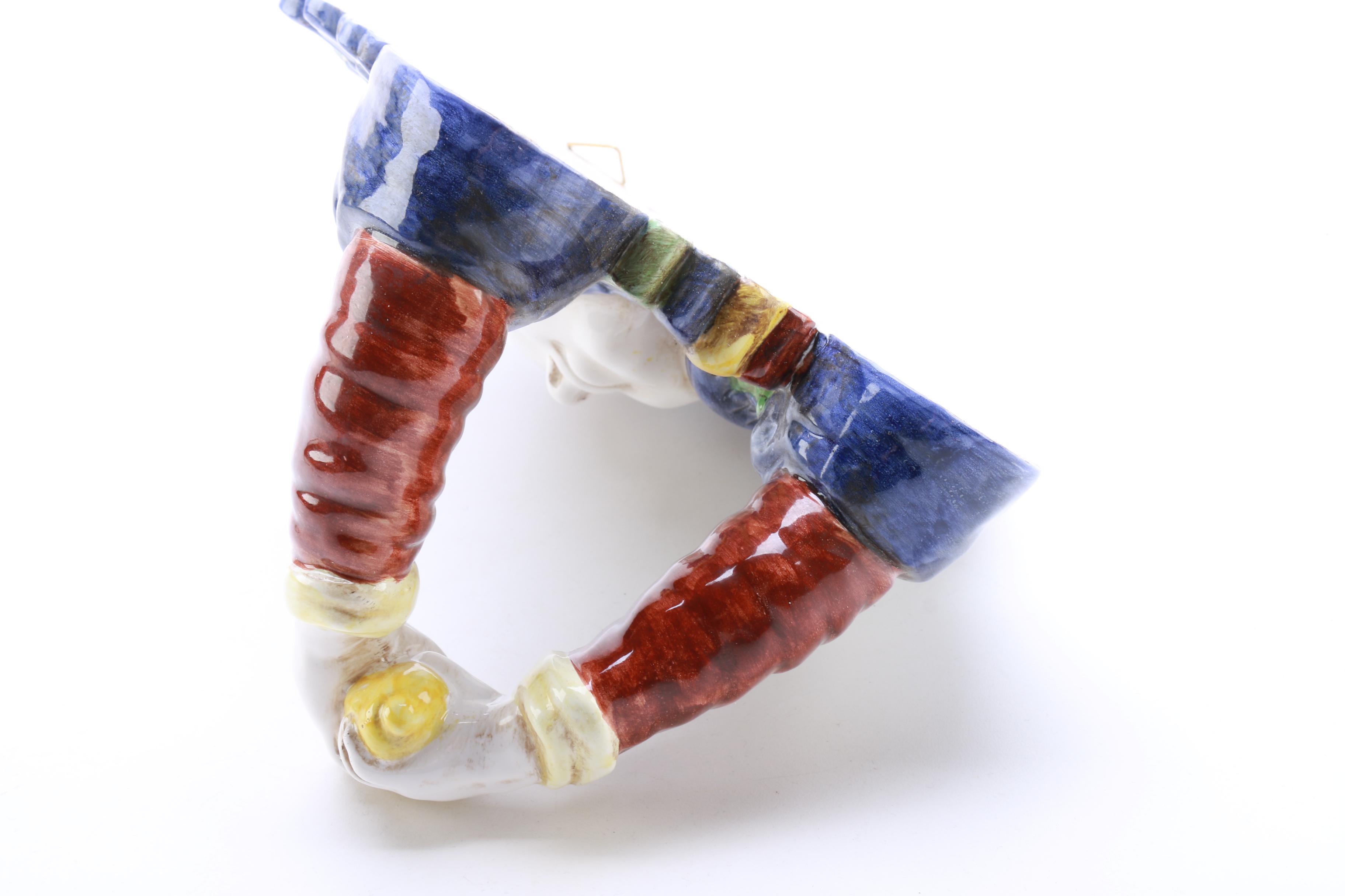 Ceramic Winged Cherub Wall Hanging