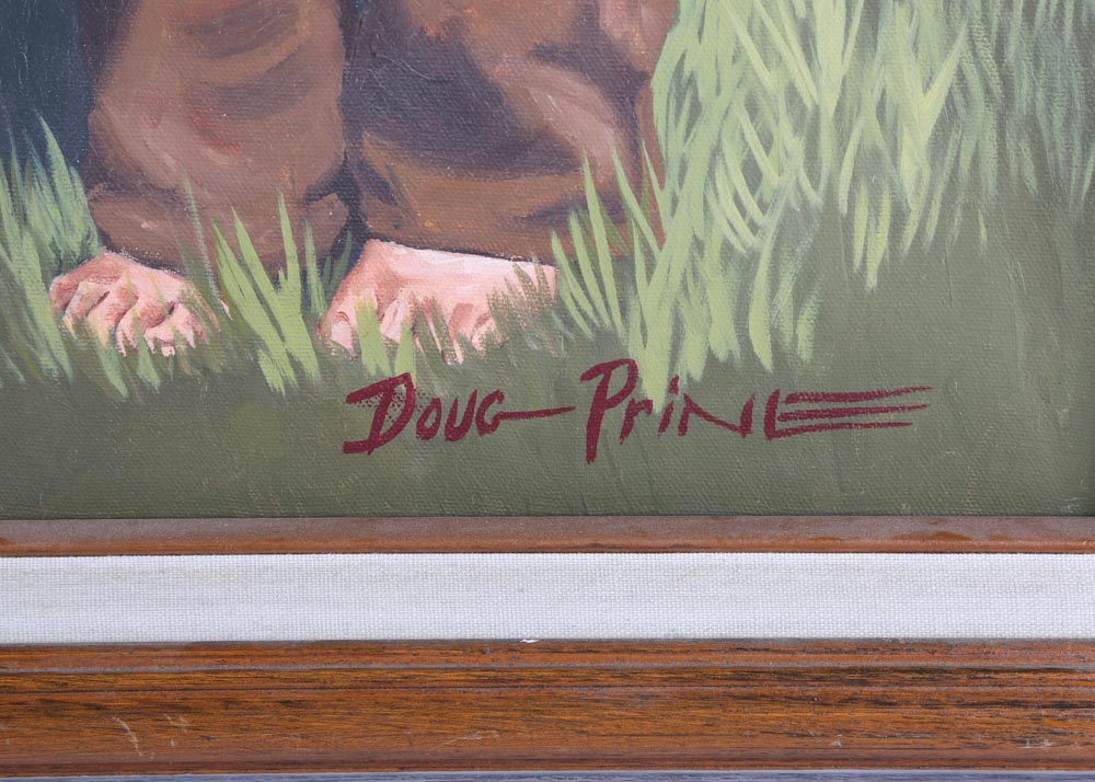 Doug Prine Original Acrylic Painting on Canvas "Going Fishing"