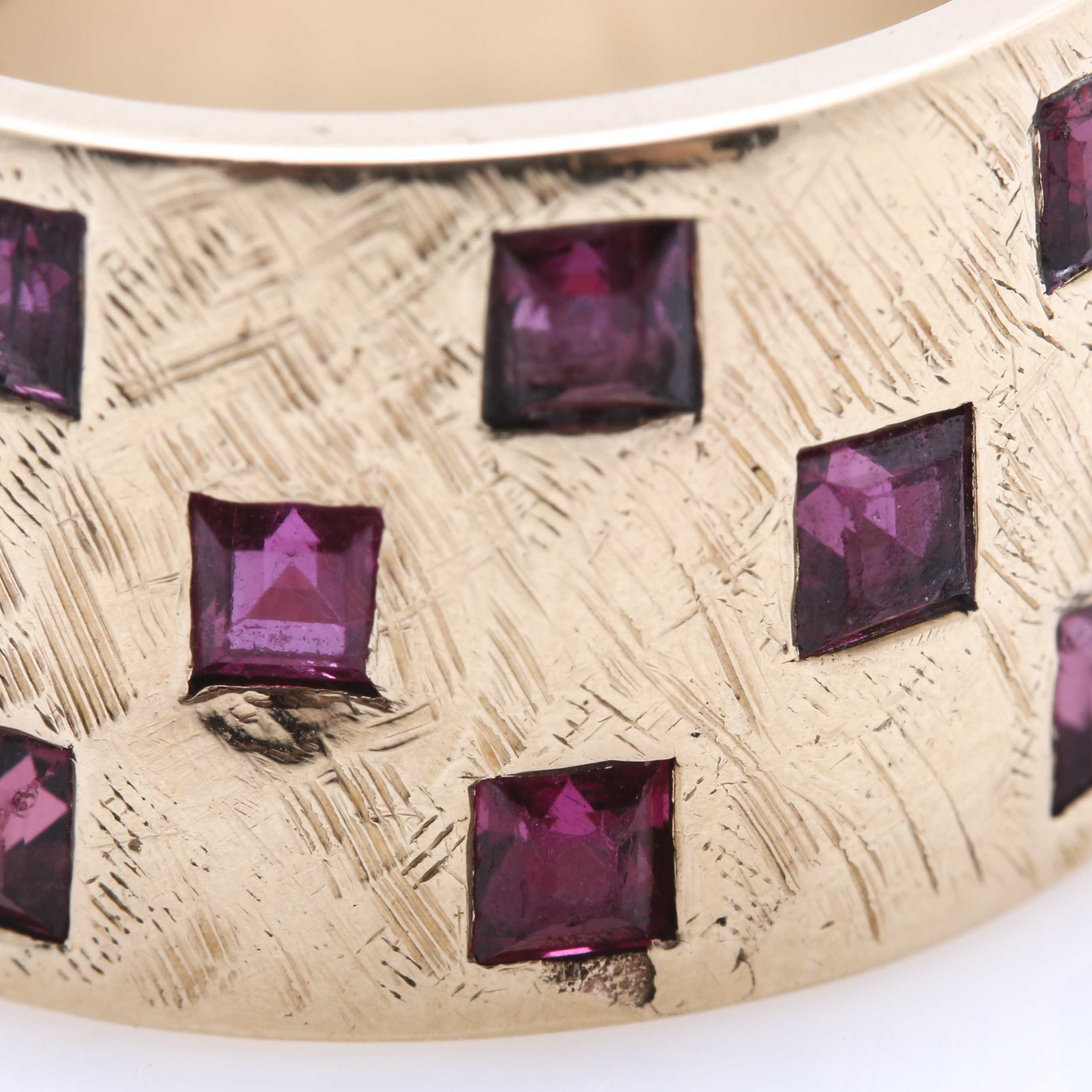 Contemporary 14K Yellow Gold Ruby Ring