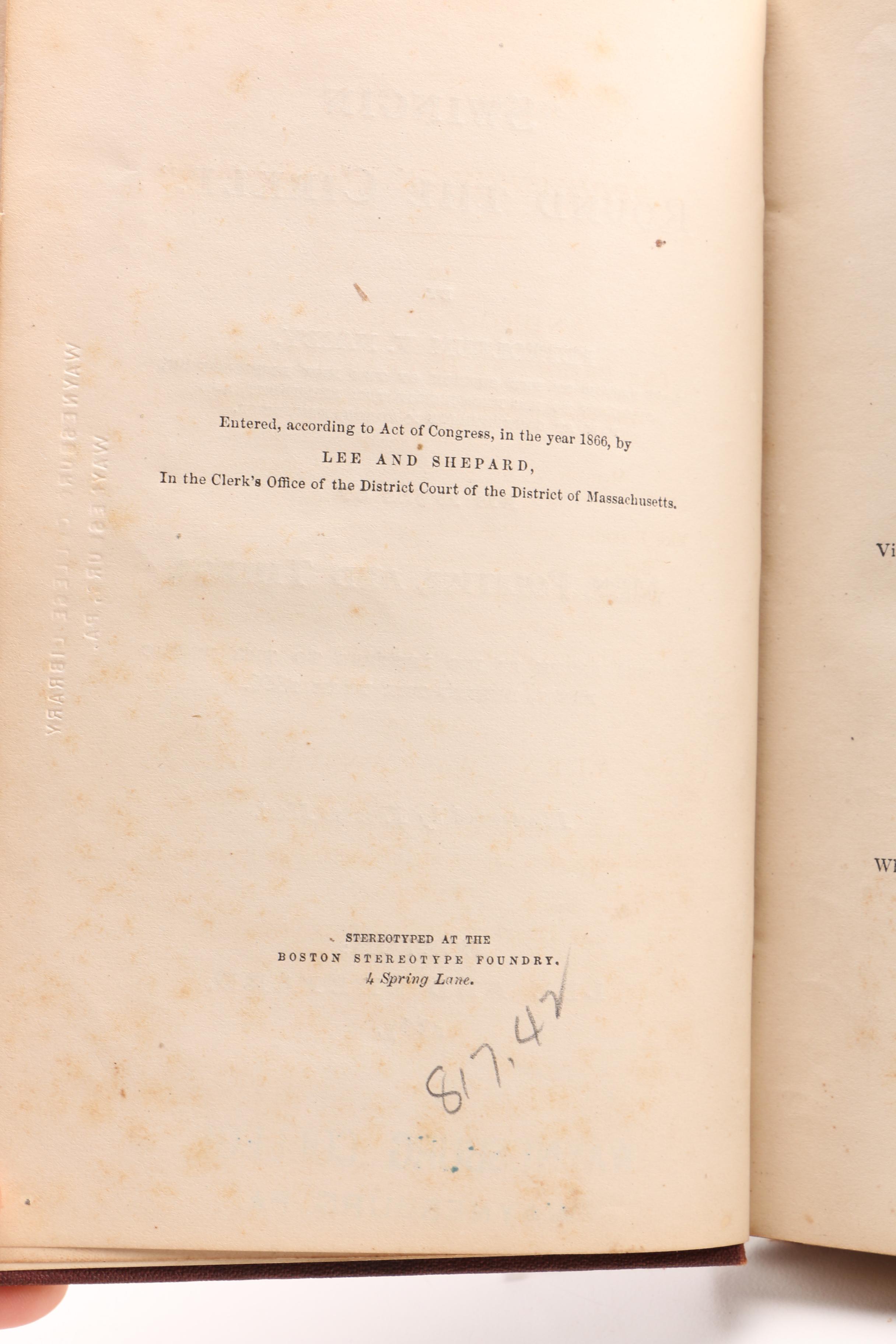 Antique Books Including 1850 "Harvest Gleanings, A Holiday Book"