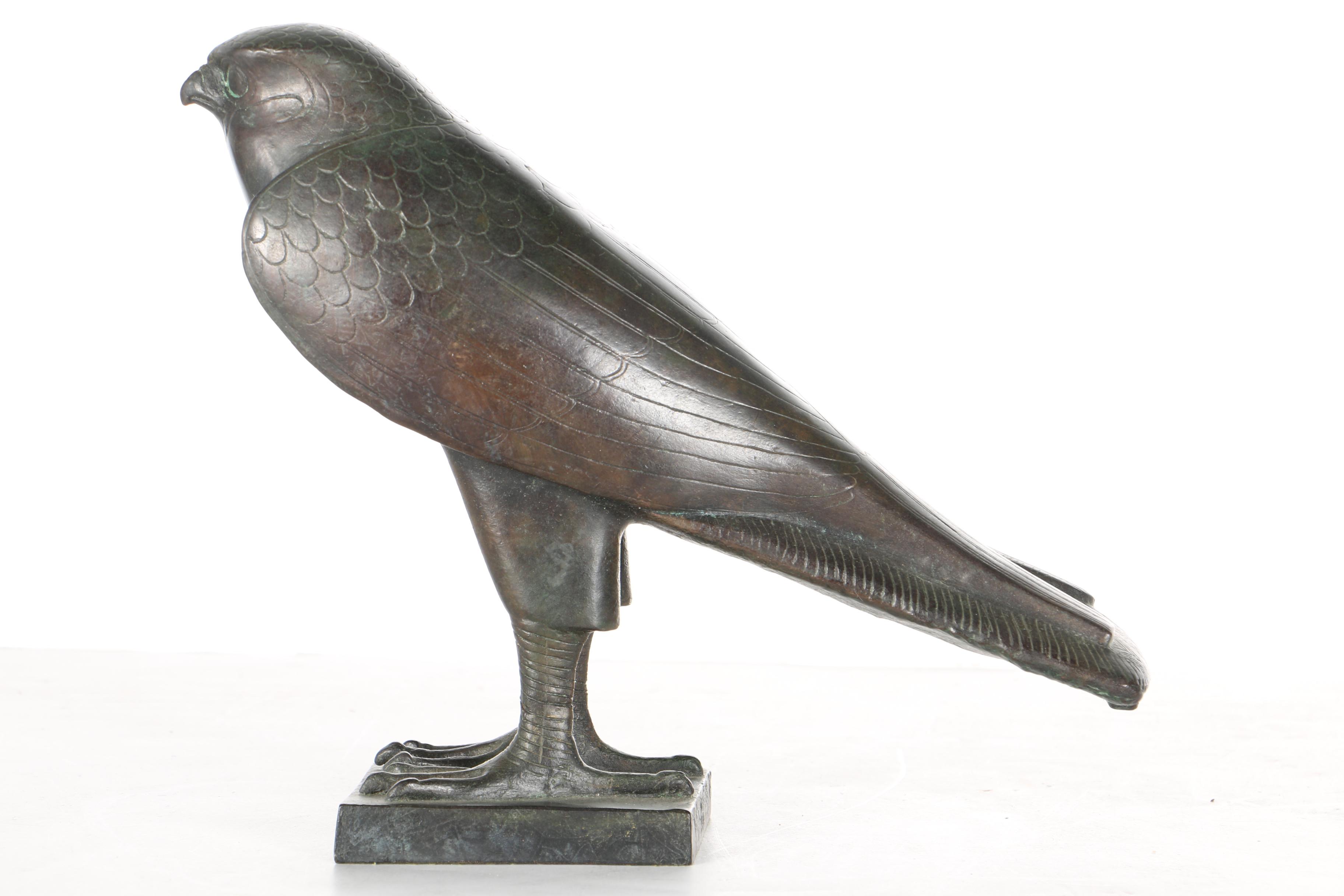 Brass Horus Falcon Sculpture
