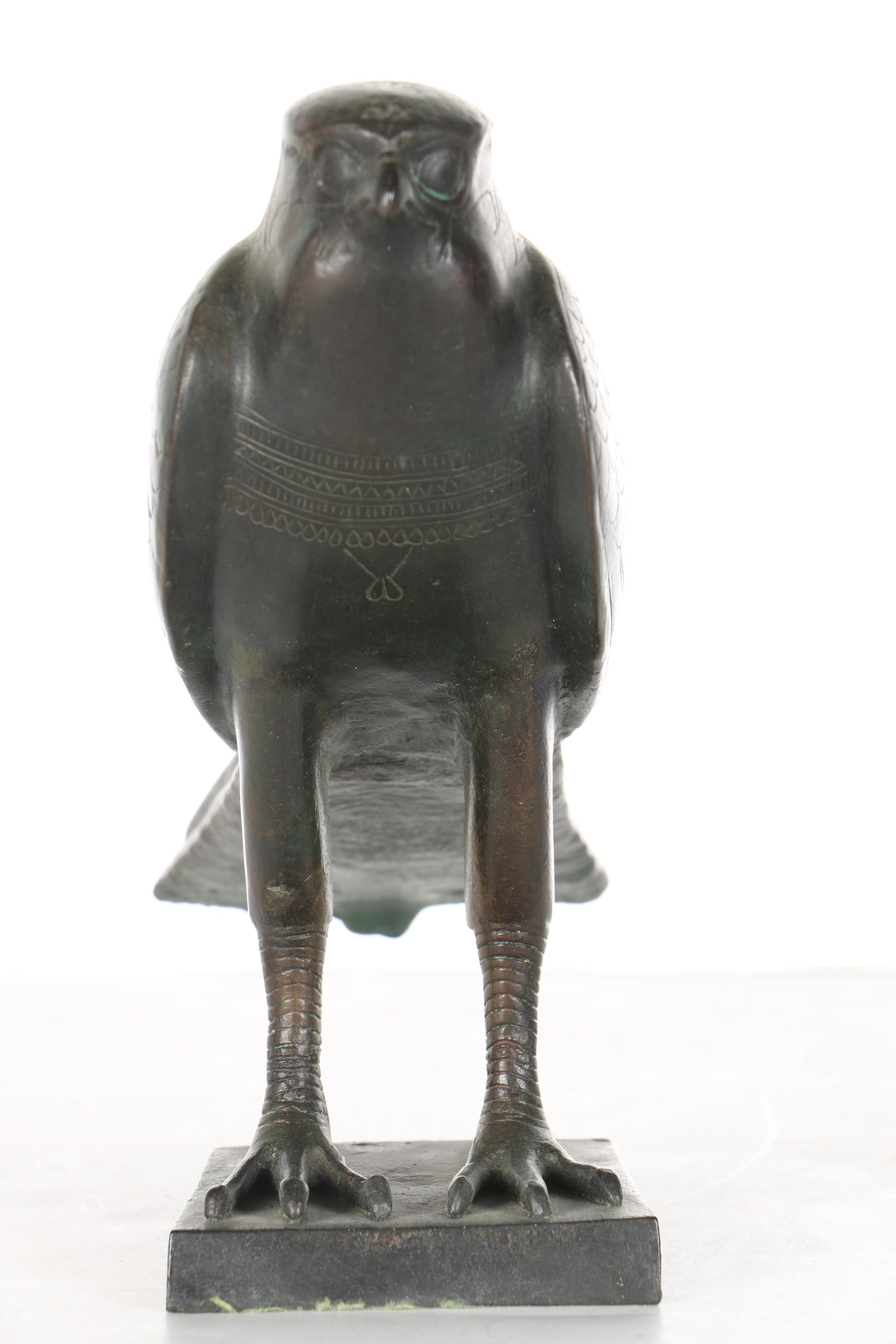 Brass Horus Falcon Sculpture