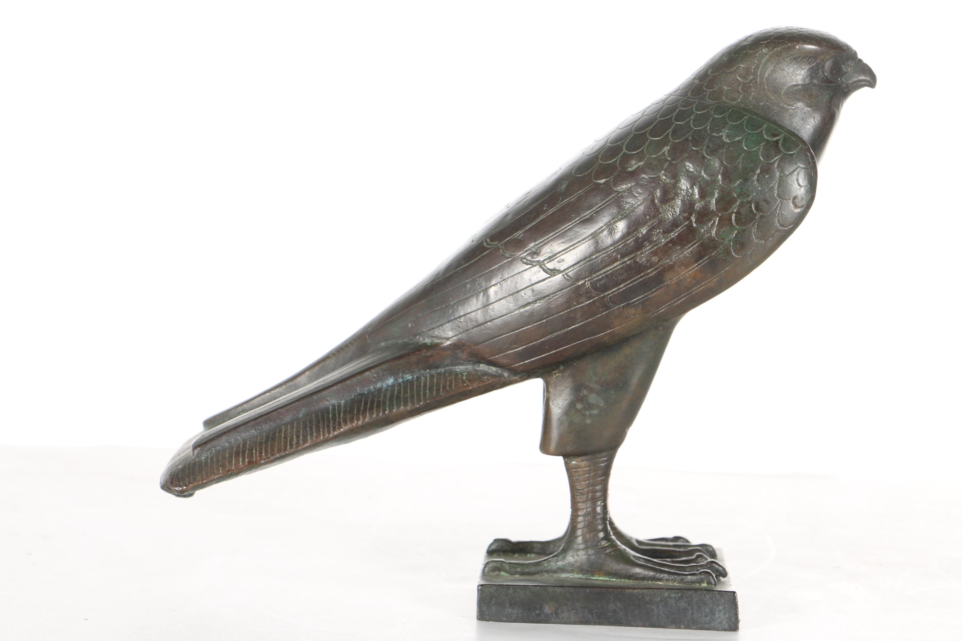 Brass Horus Falcon Sculpture