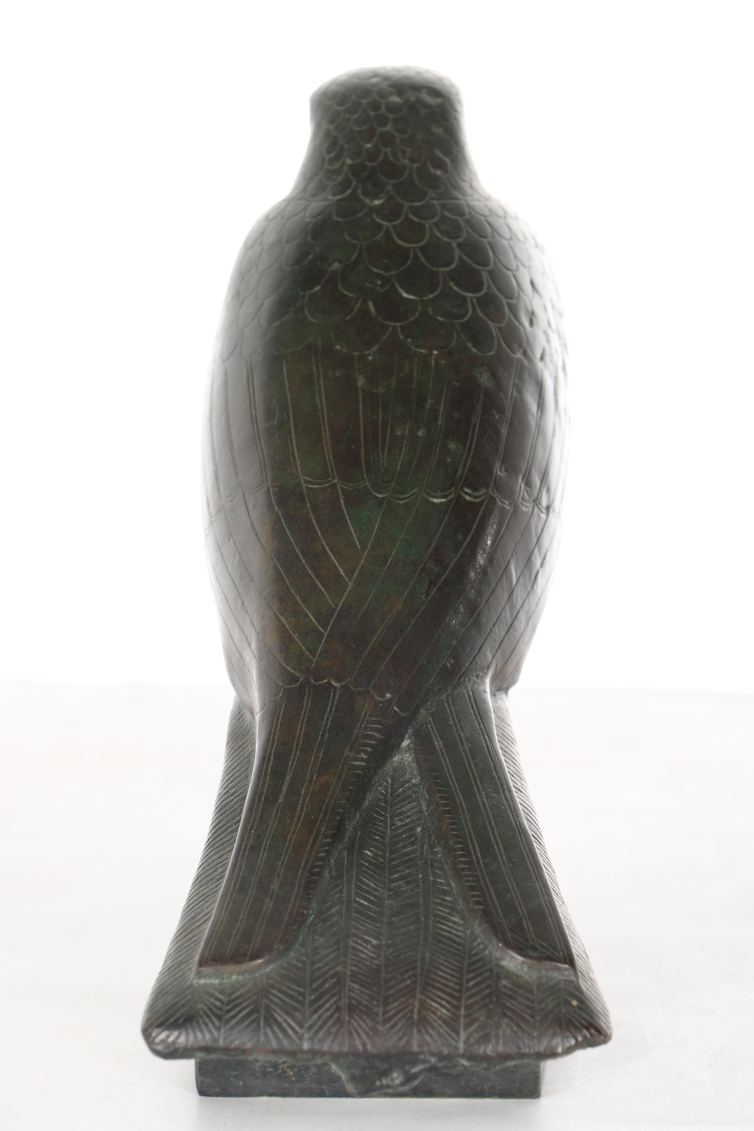 Brass Horus Falcon Sculpture