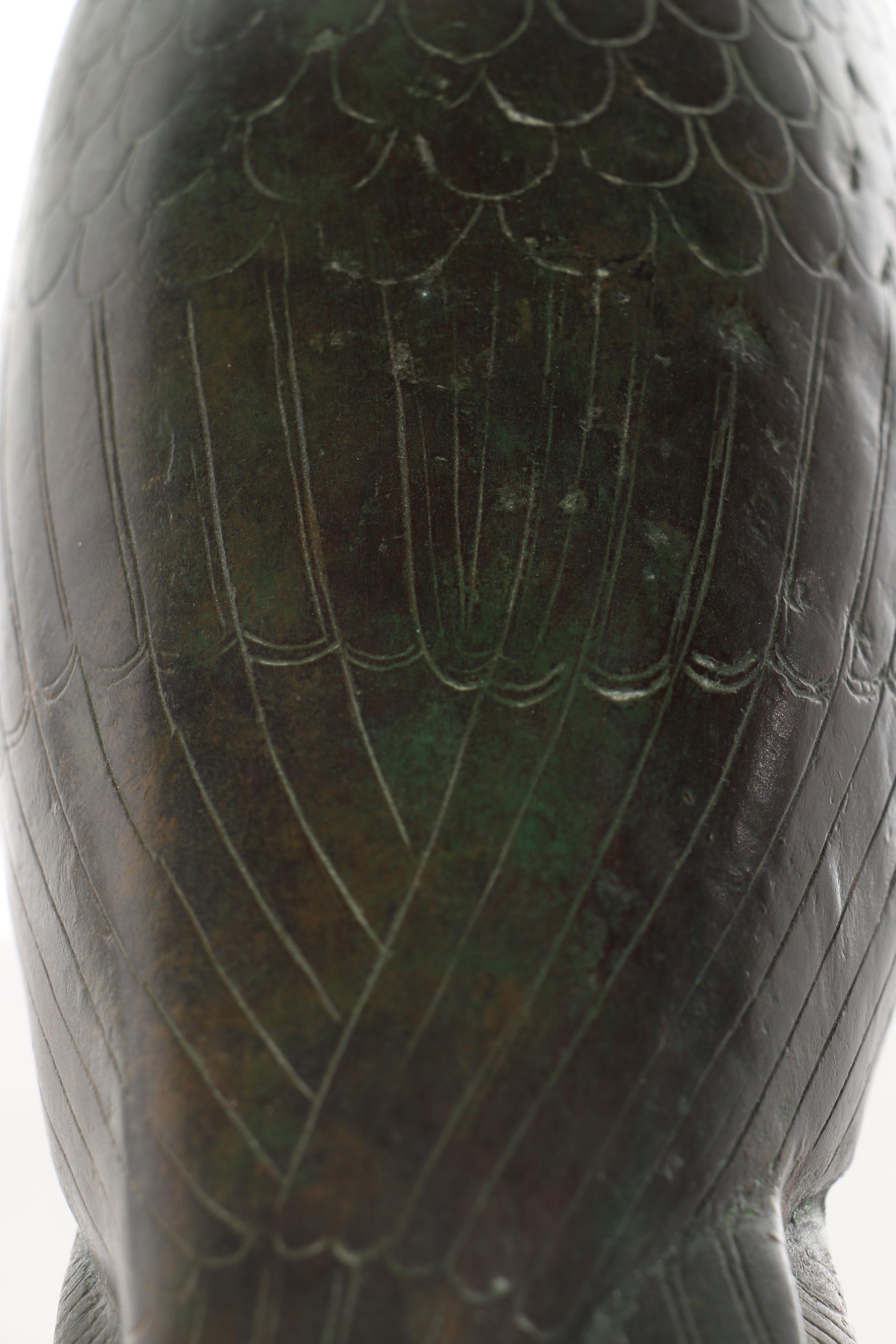 Brass Horus Falcon Sculpture